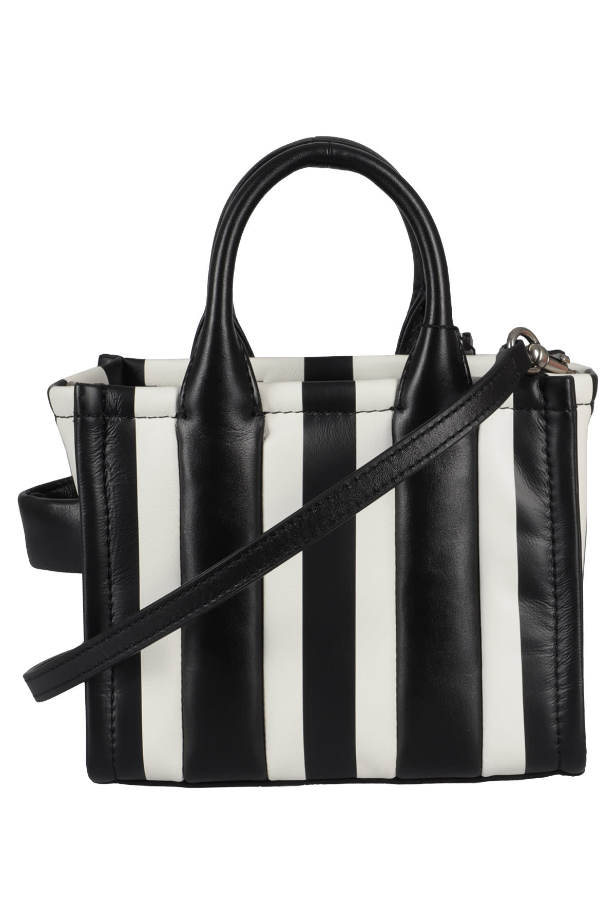 Shop Marc Jacobs The Micro Tote In Nero Bianco