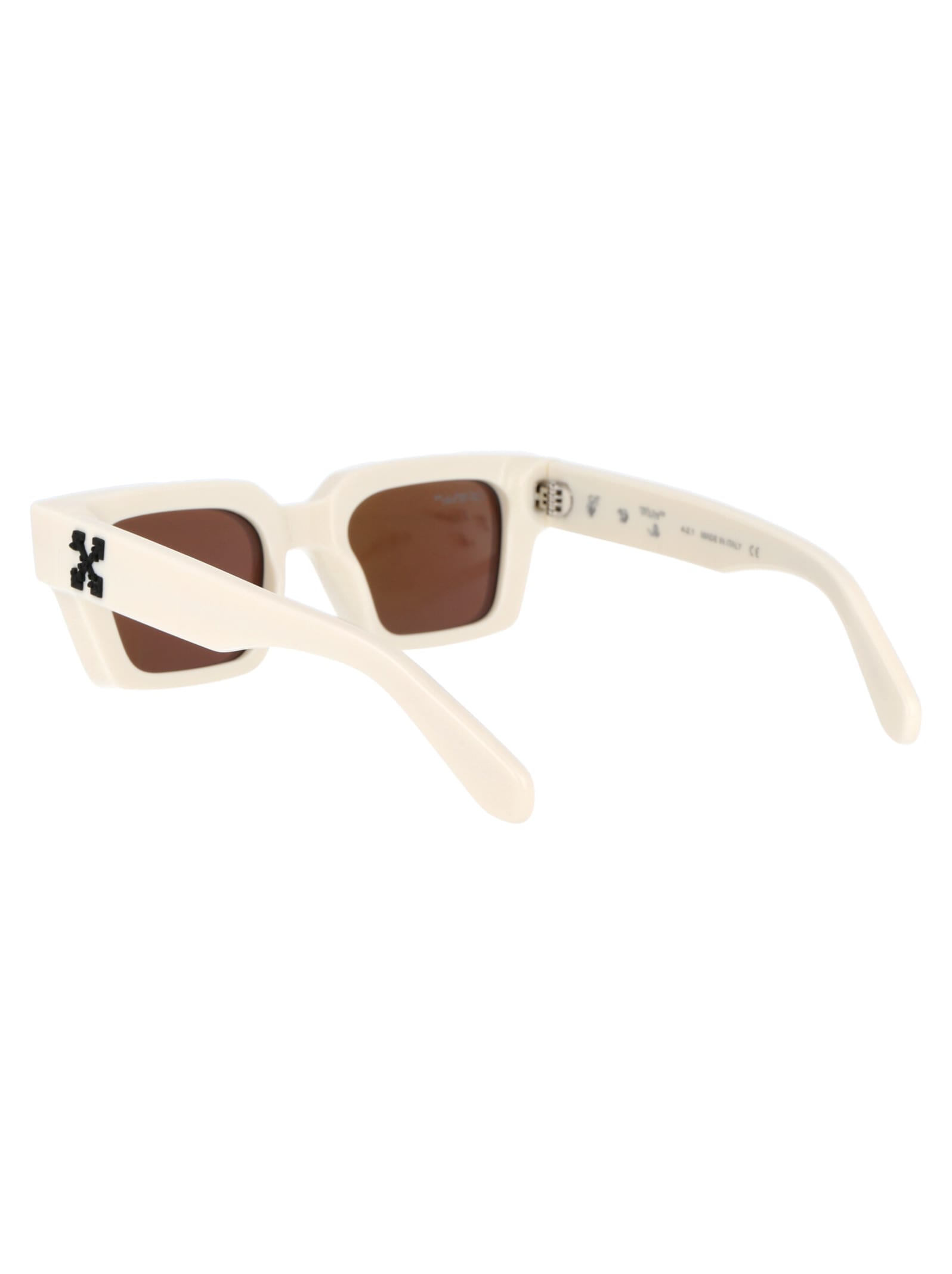 Off-white Virgil Rectangle-frame Sunglasses (15cm) In White,mirror