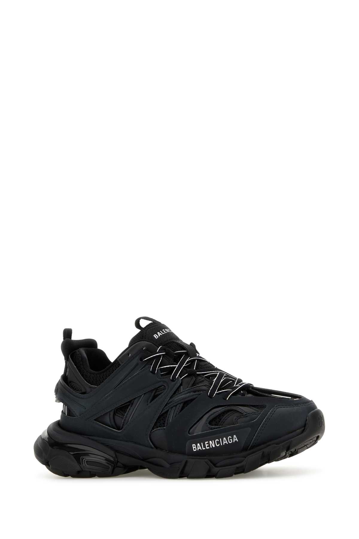 Balenciaga Black Track Sneakers In Black
