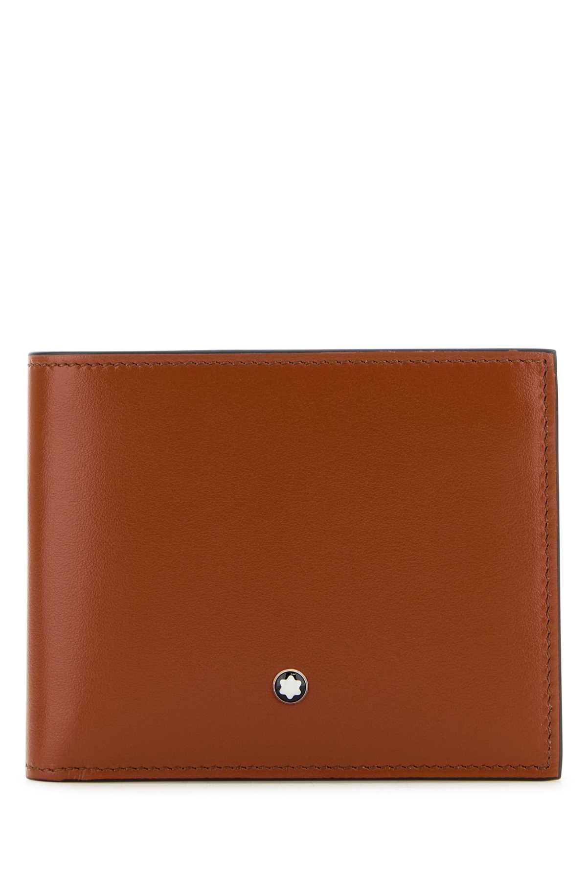 Shop Montblanc Dark Orange Leather Wallet In 000