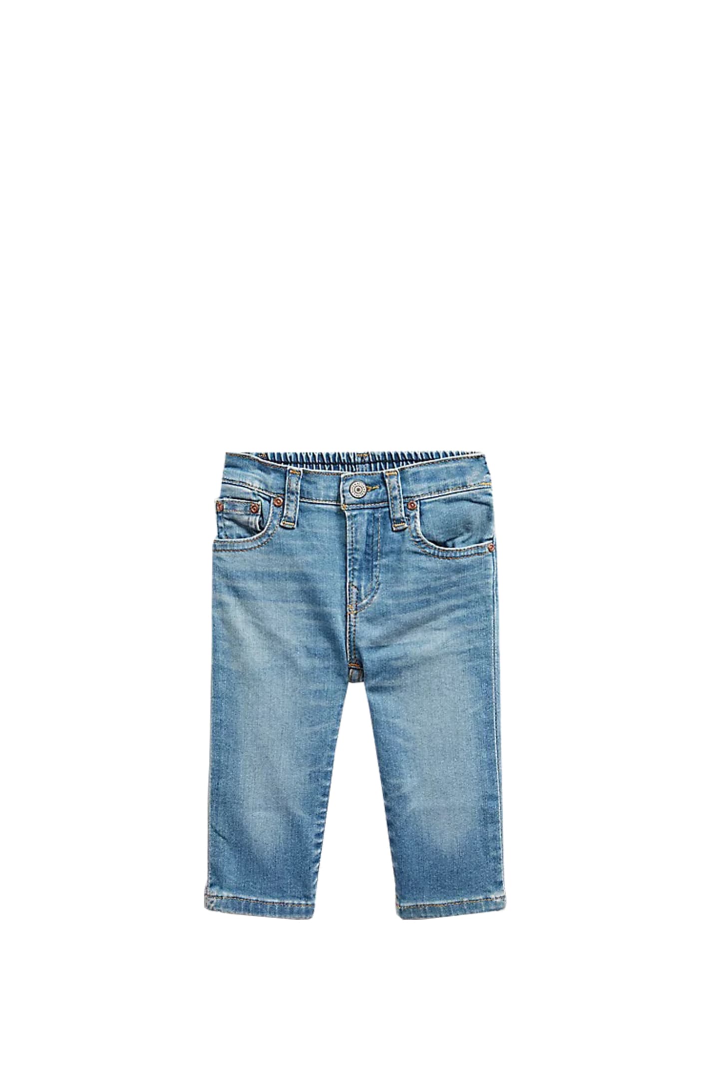 Ralph Lauren Babies' Cotton Denim Jeans In Blue