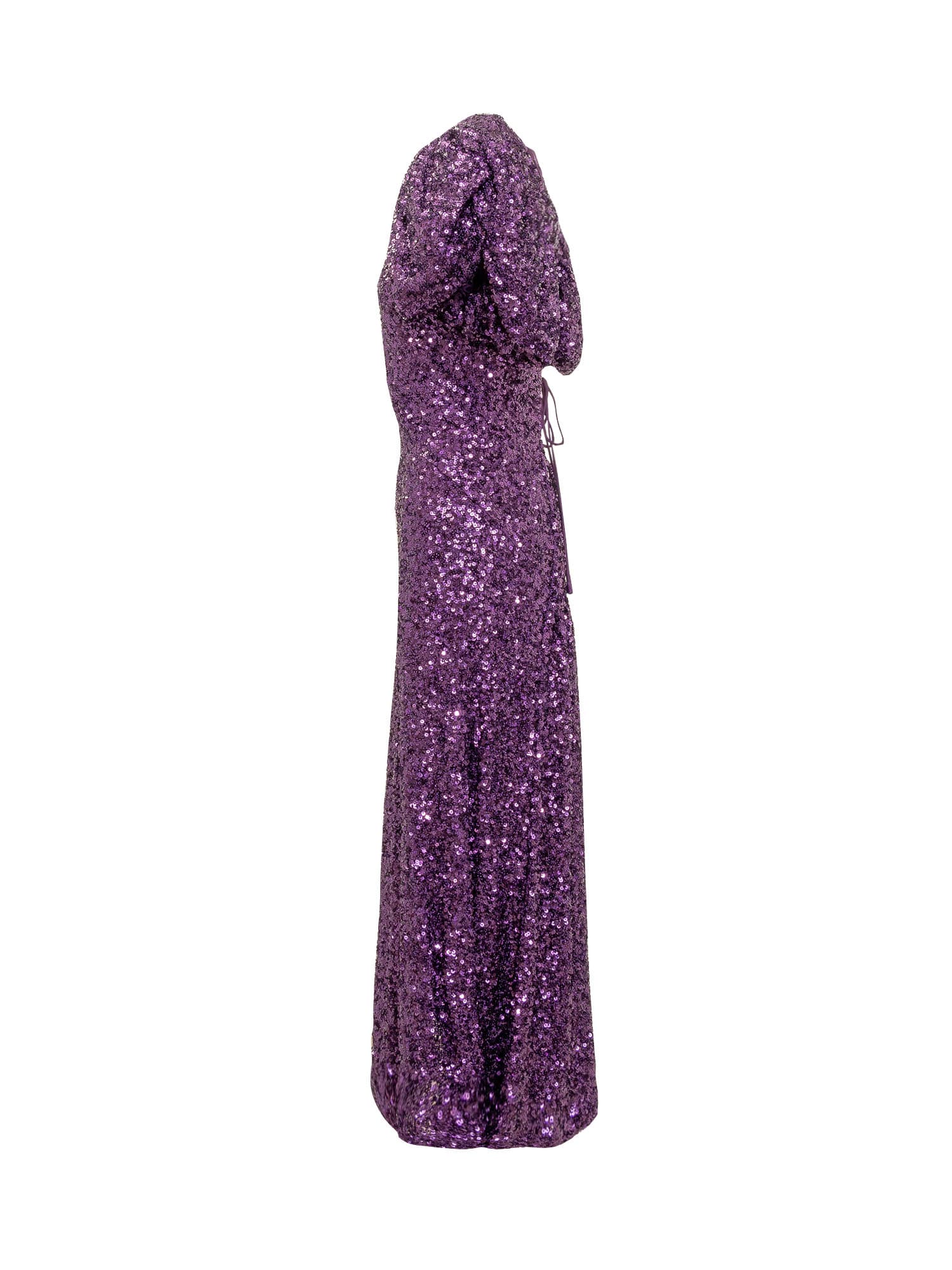 Shop Rotate Birger Christensen Sequins Puff Dress In Violet
