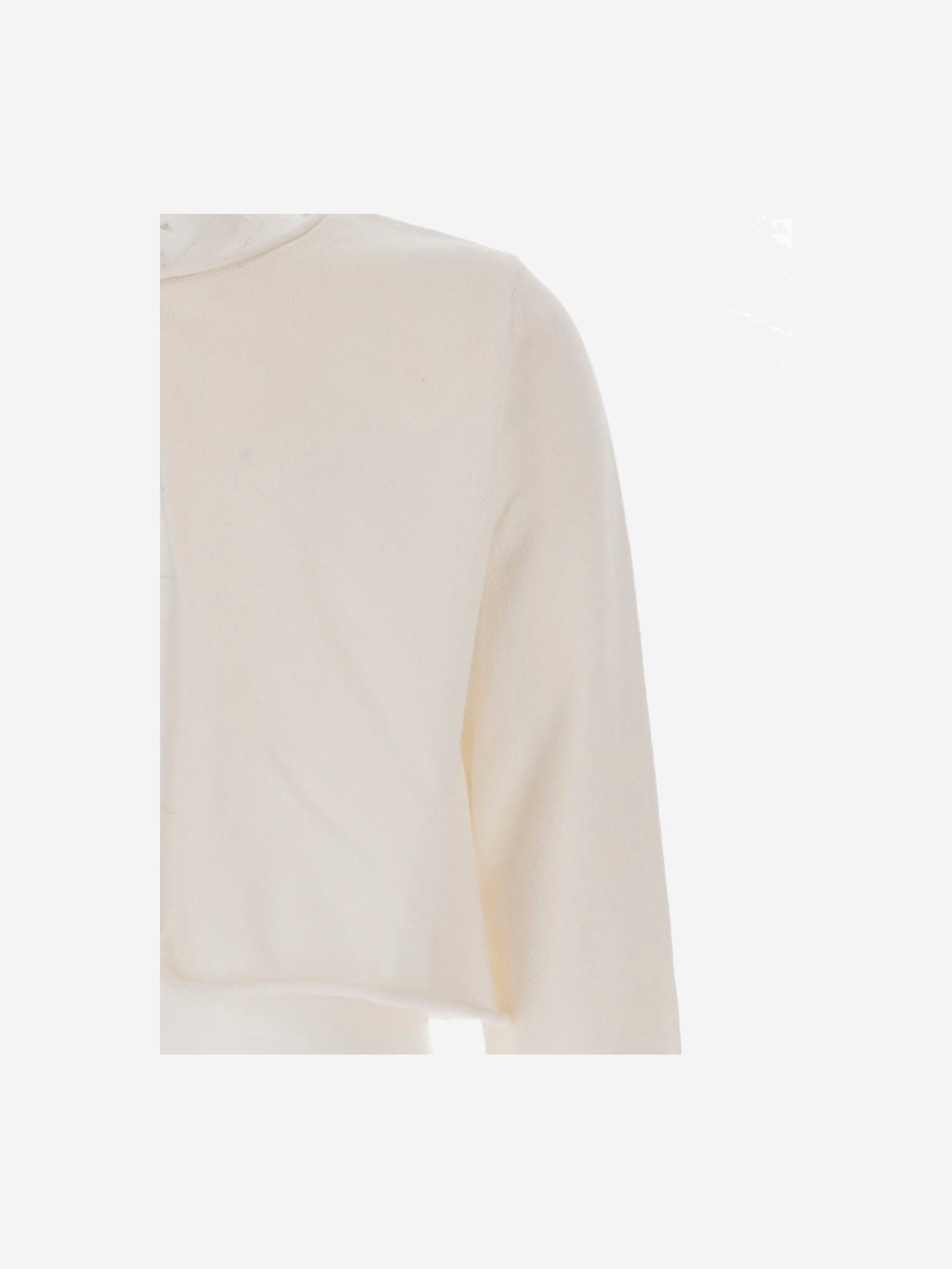 Il Gufo Short Cotton Cardigan In White