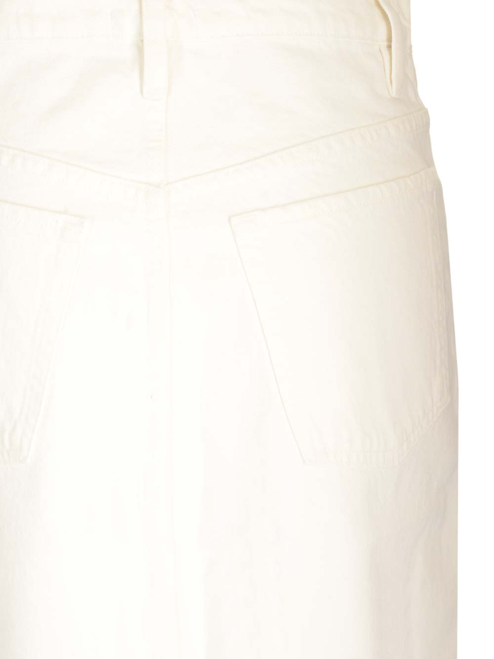 Shop Frame Denim Midi Skirt In Neutrals