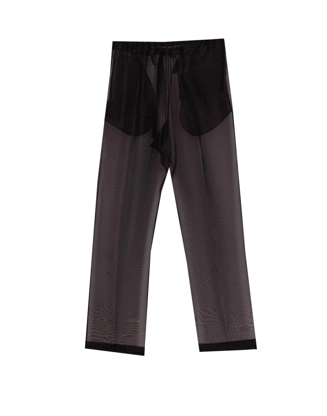 Khaite Trenton Silk Organza Sheer Pants
