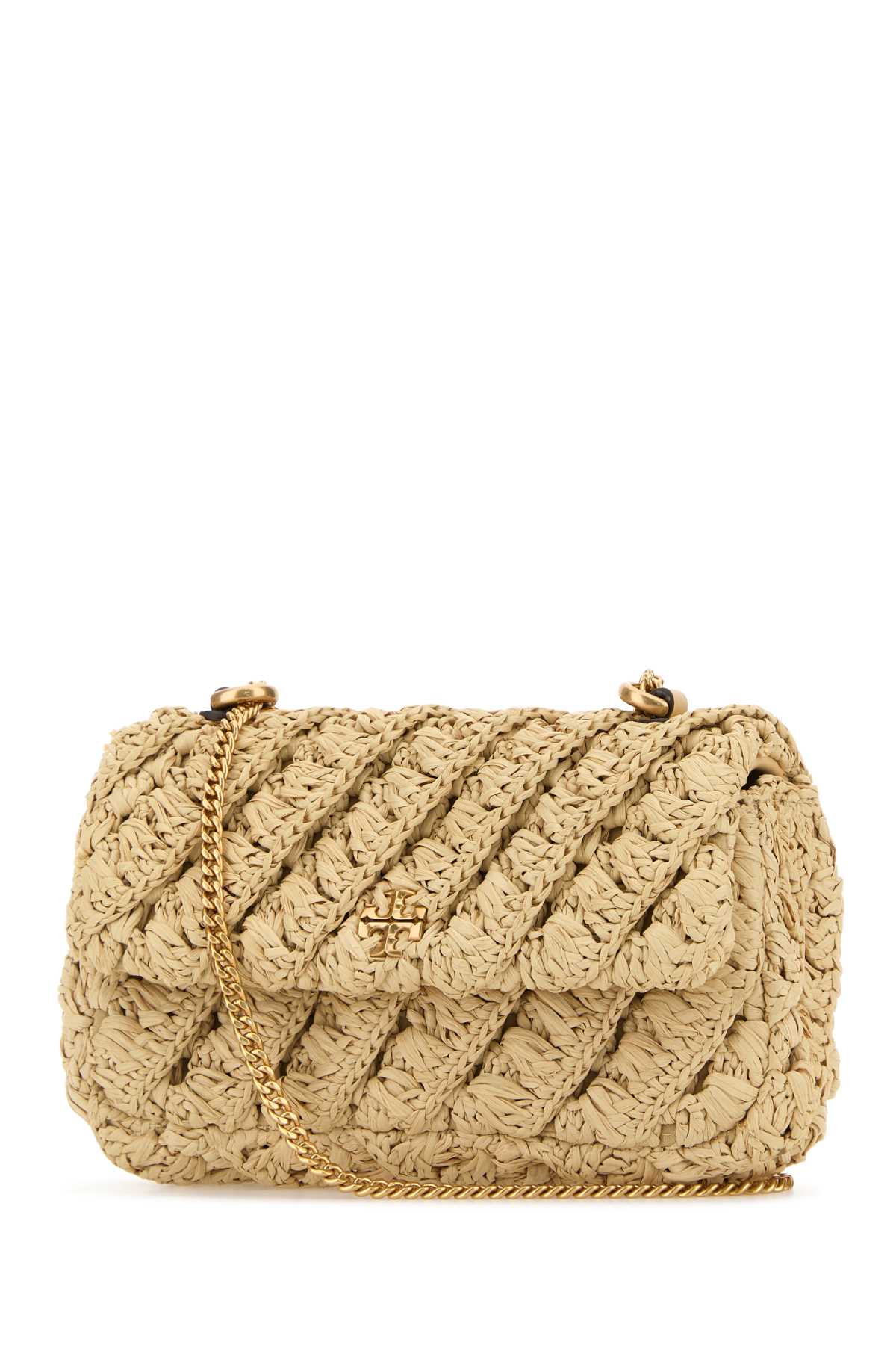 Tory Burch Raffia Mini Kira Shoulder Bag In Brown