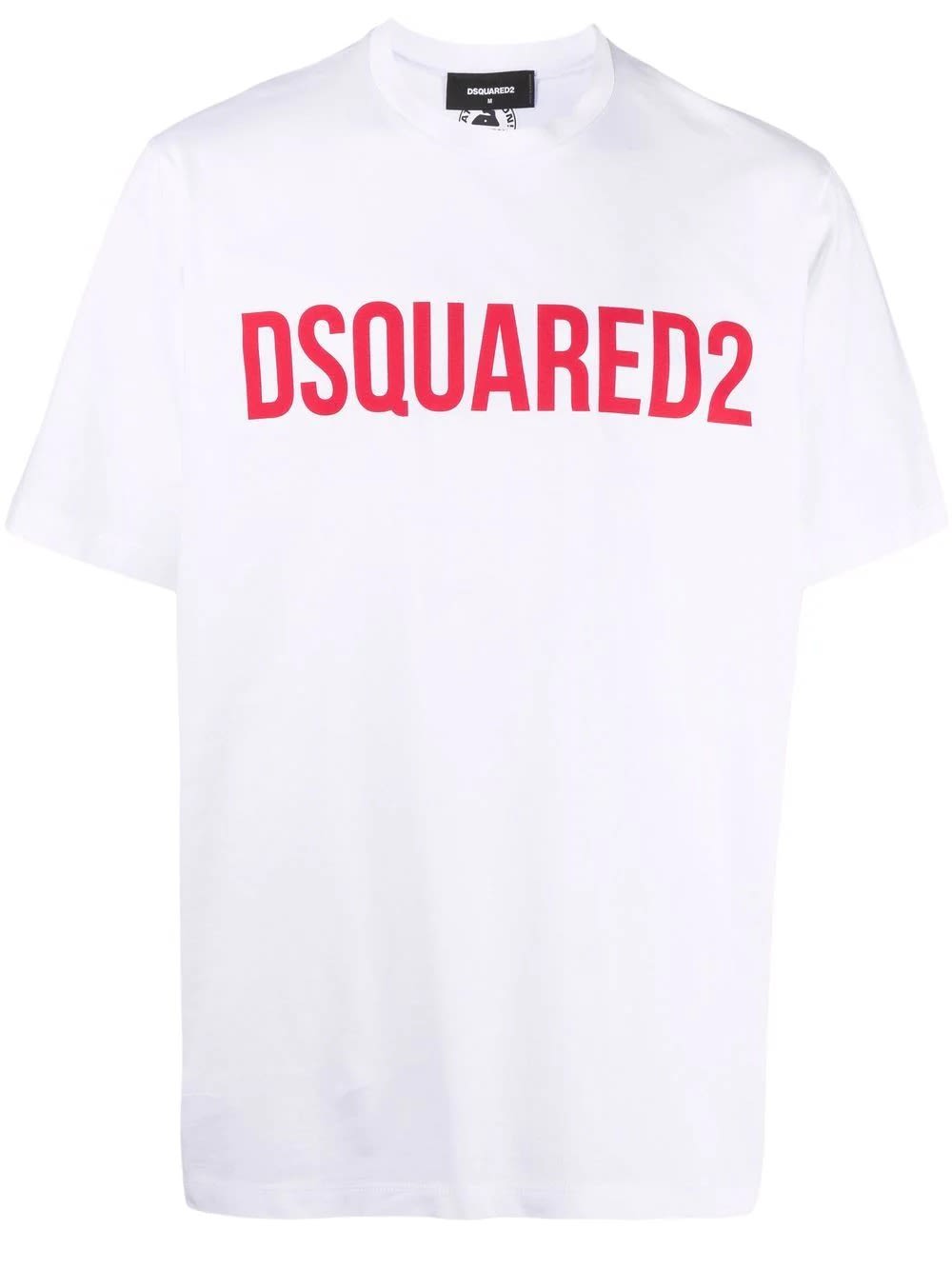 Man White Dsquared2 Slouch T-shirt