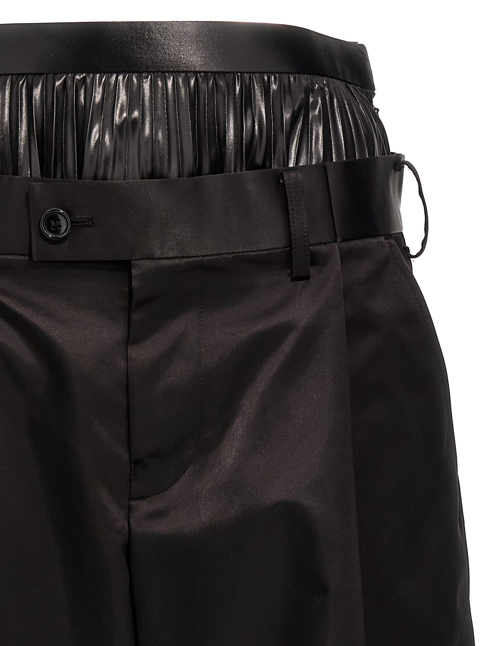 Shop Junya Watanabe Skirt Insert Pants In Black