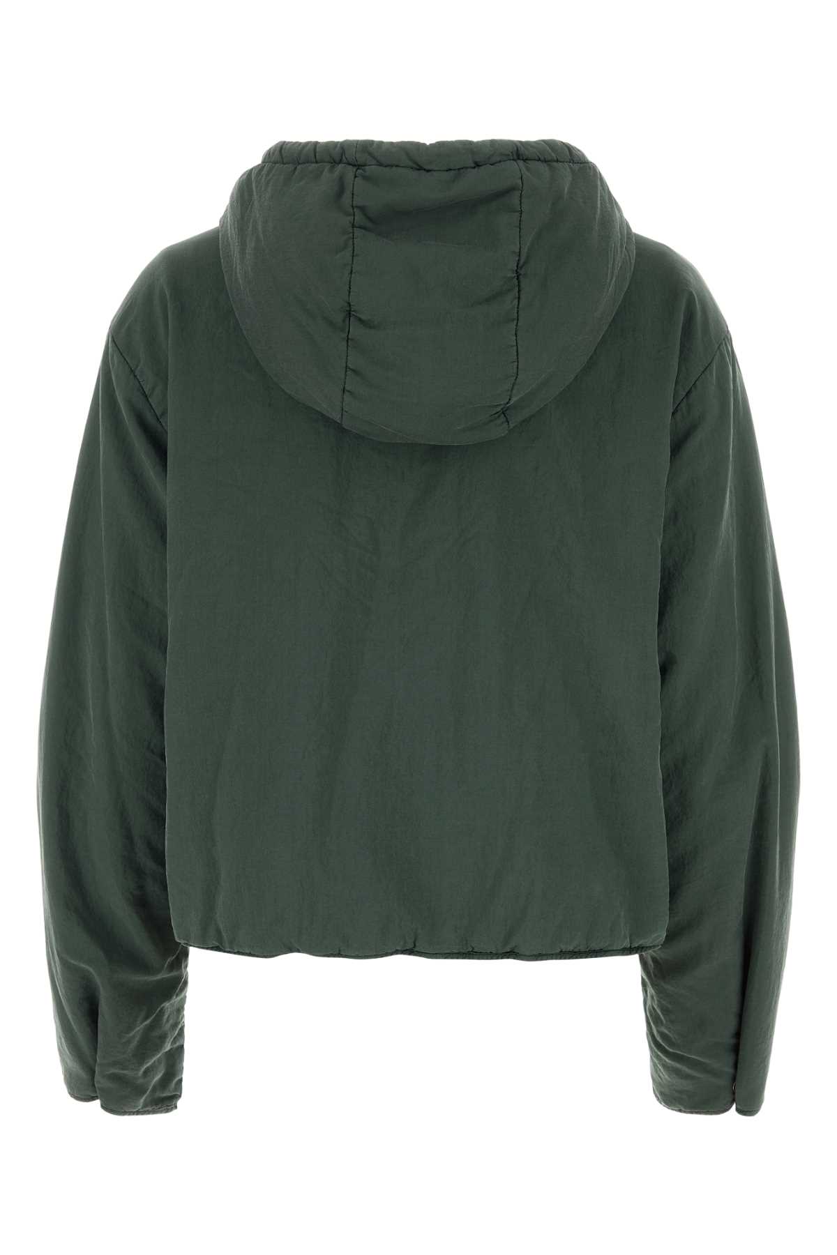 Shop Jil Sander Green Nylon Blend Sweatshirt In Poppy