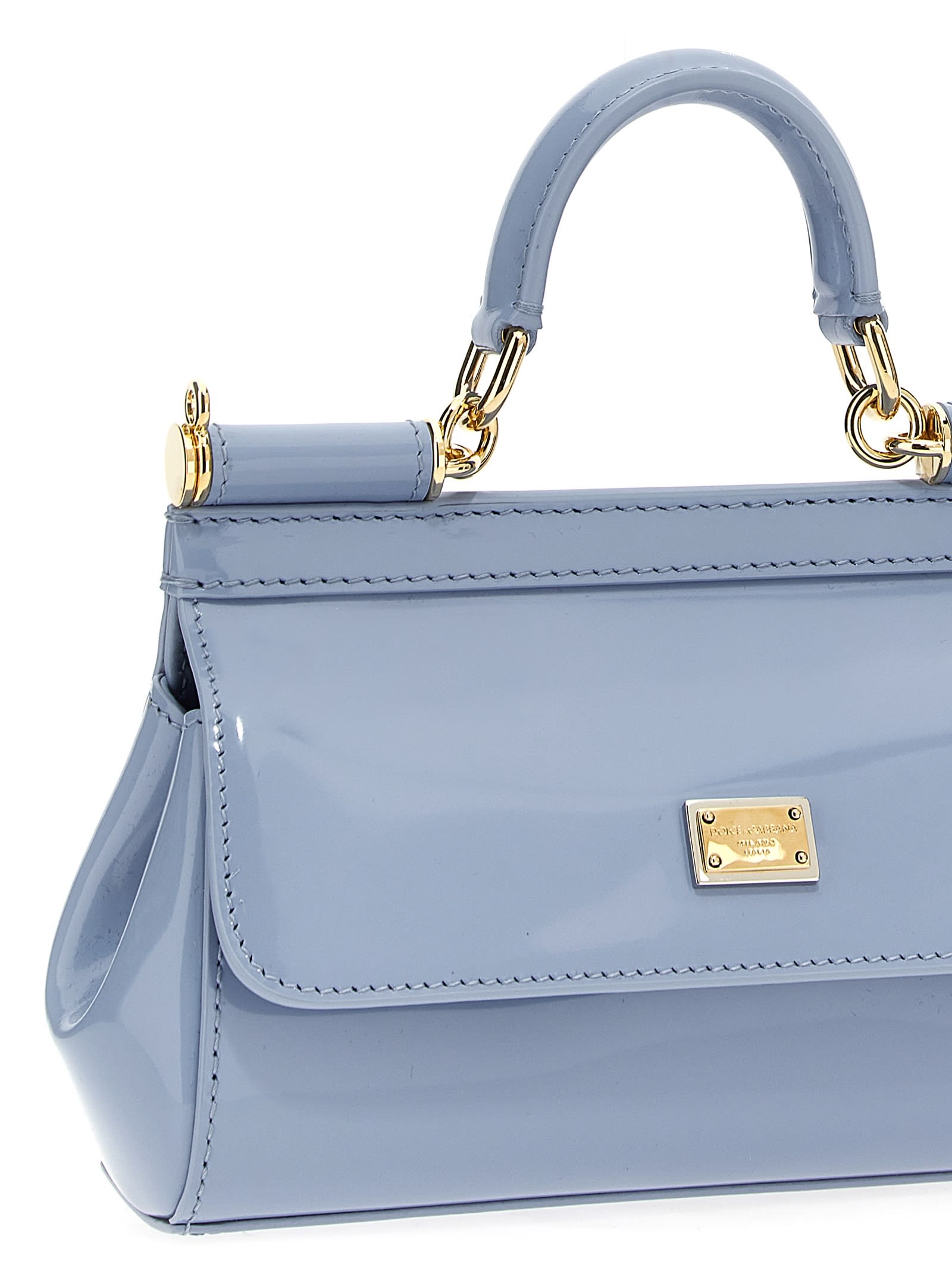 Shop Dolce & Gabbana Sicily Small Handbag In Light Blue