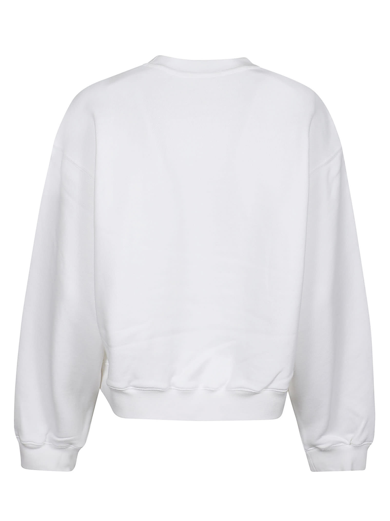 Shop Alexander Wang T Puff Paint Logo Essentail Terry Sweatshirt In White