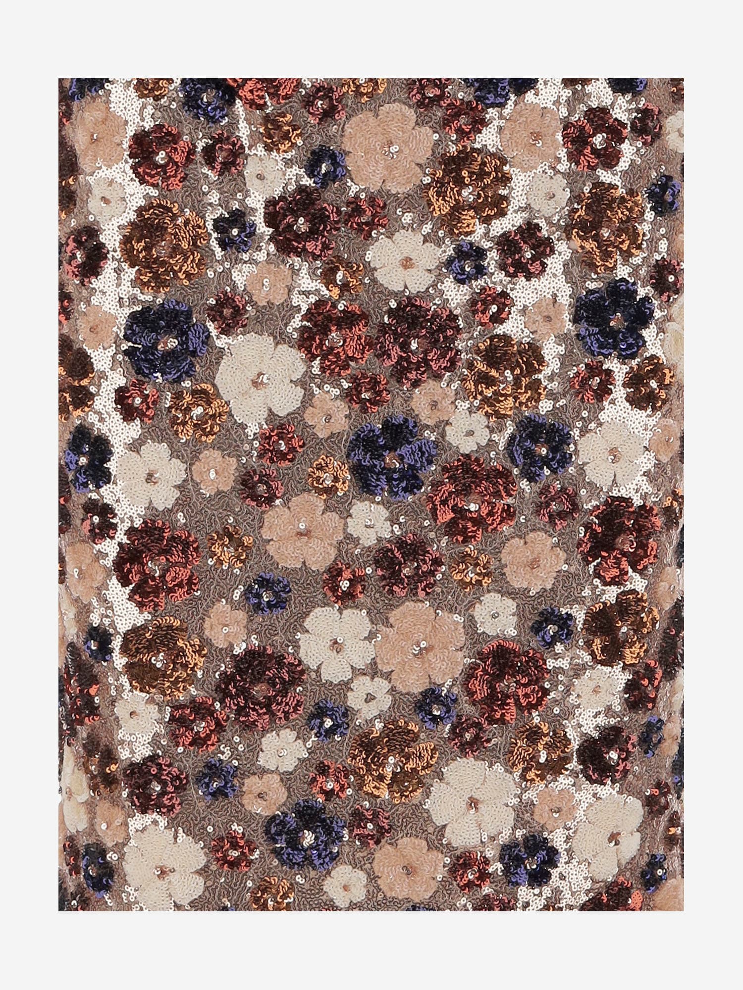 N°21 DRESS WITH FLORAL PAILLETTES PATTERN