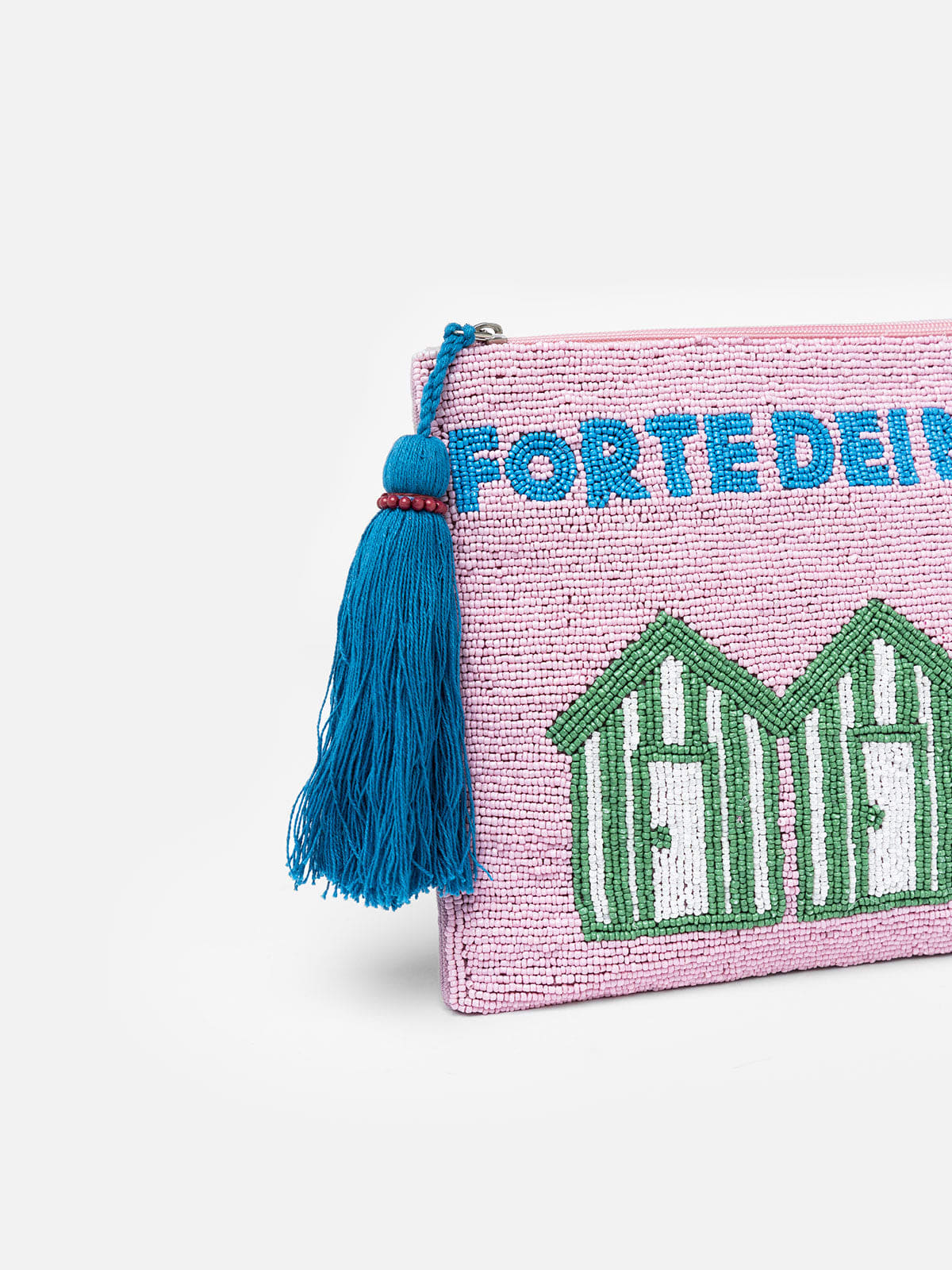 Mc2 Saint Barth Forte Dei Marmi Pattern Pearl Pouch In Pink