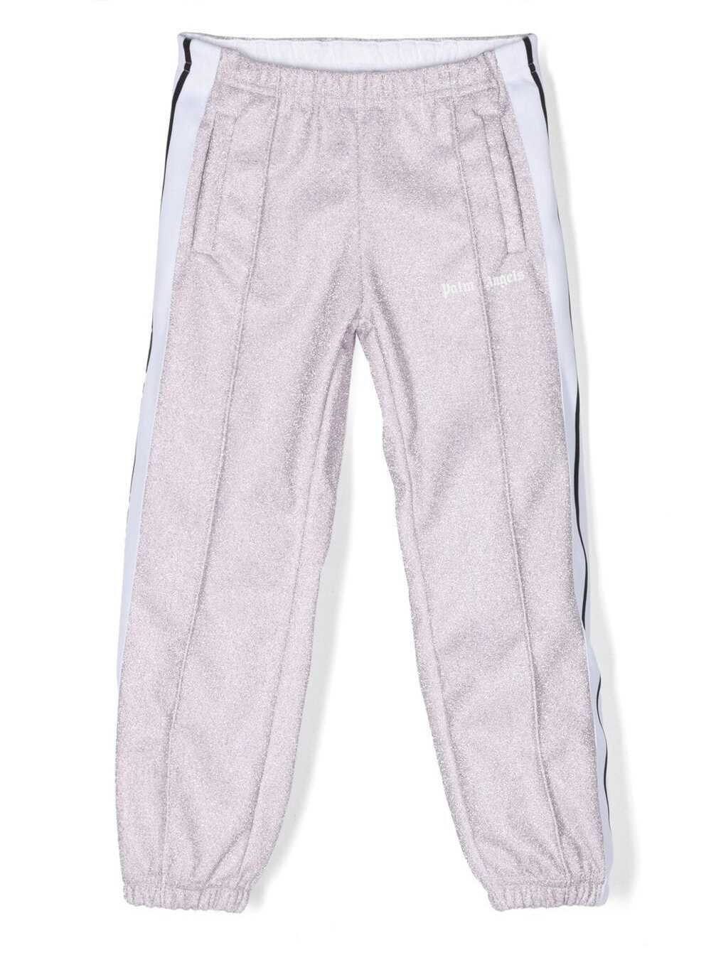 Palm Angels Lurex Side-stripe Track Trousers In Pink