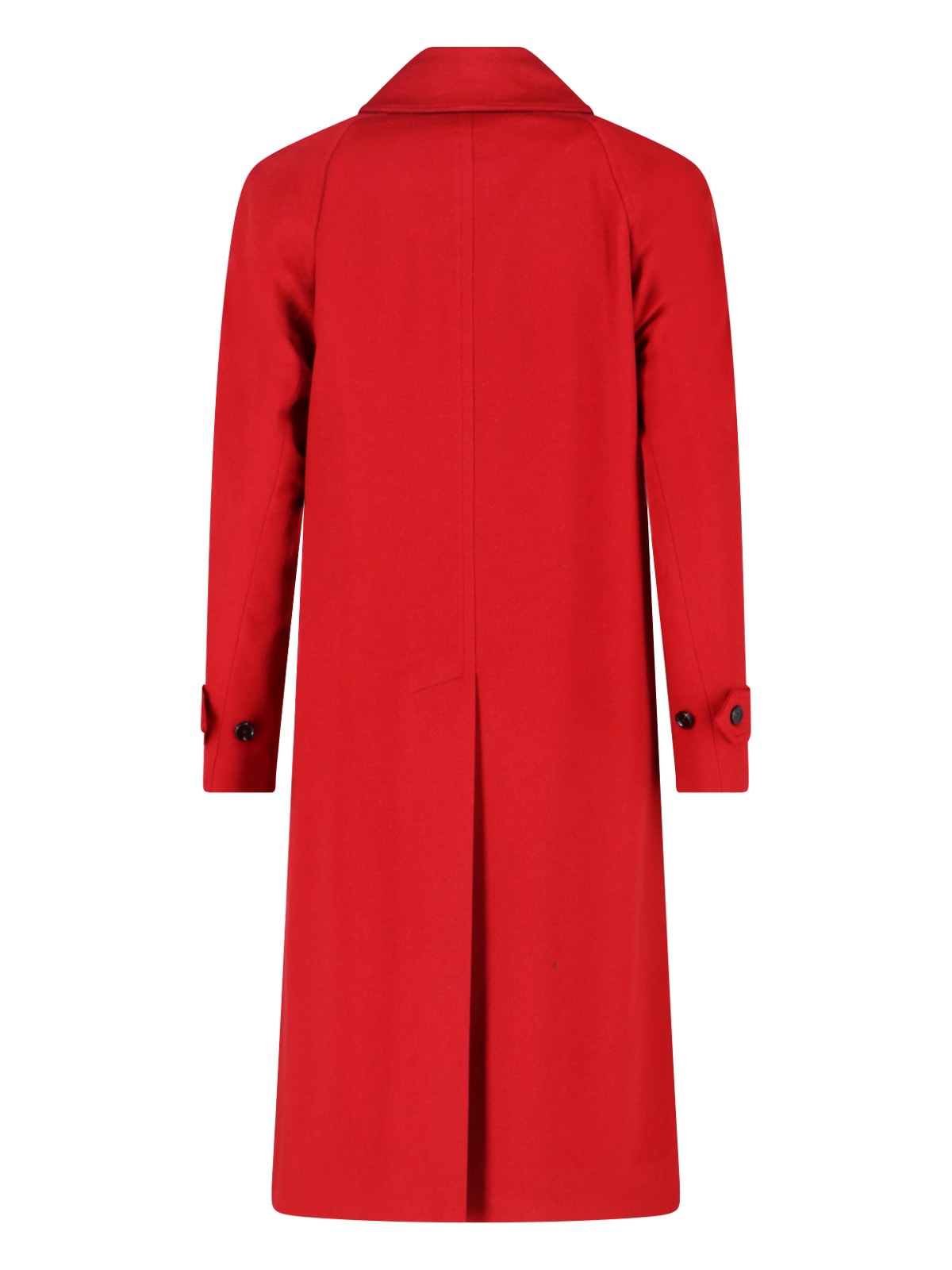 Lardini Red Cashmere Coat With Classic Collar In Red