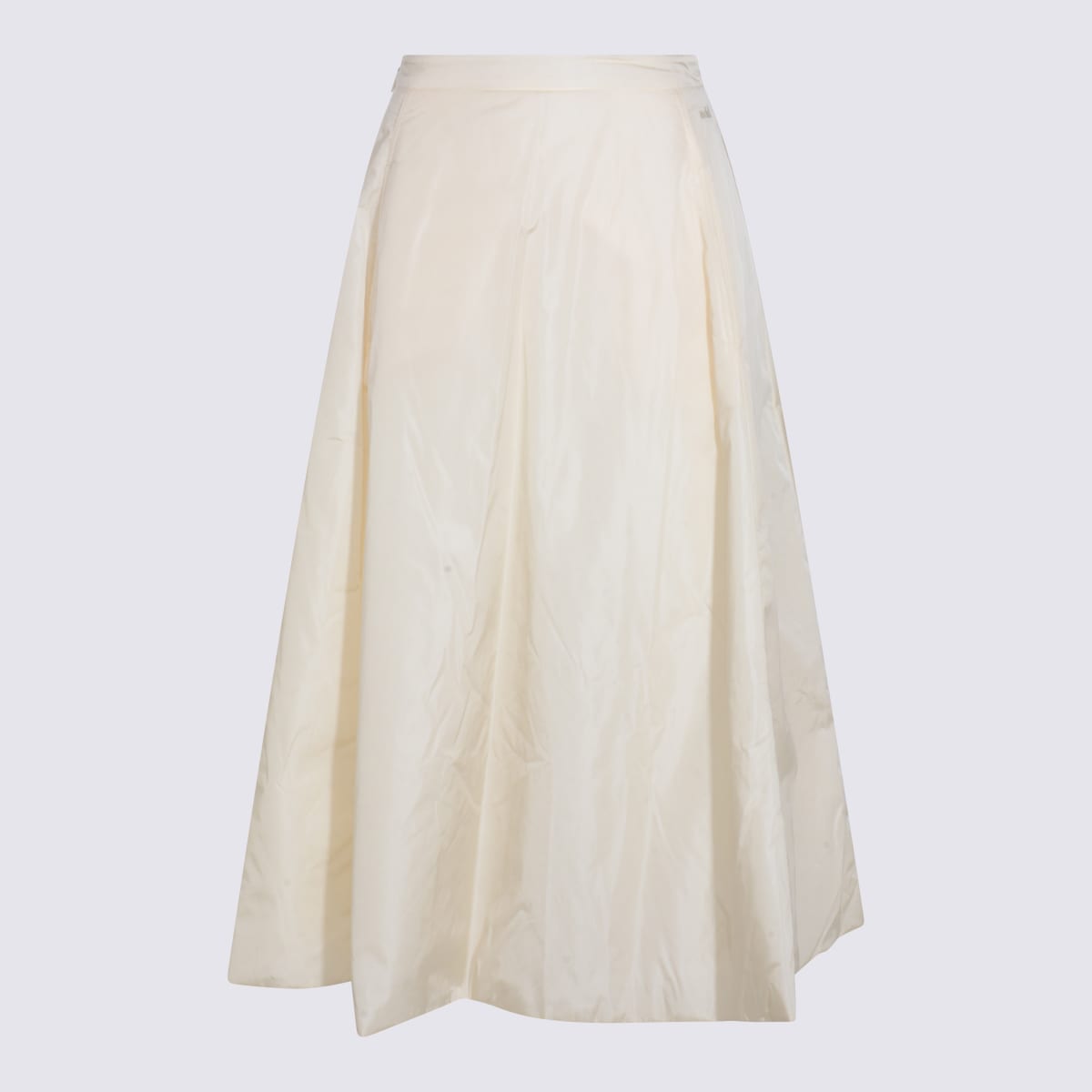 Add Logo-embroidered A-line Skirt In Neutral