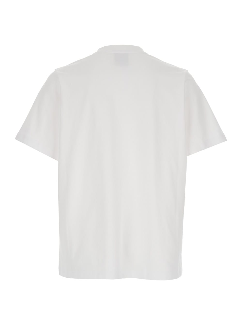 Casablanca White Crewneck T-shirt With Logo On The Front In Cotton Man In White