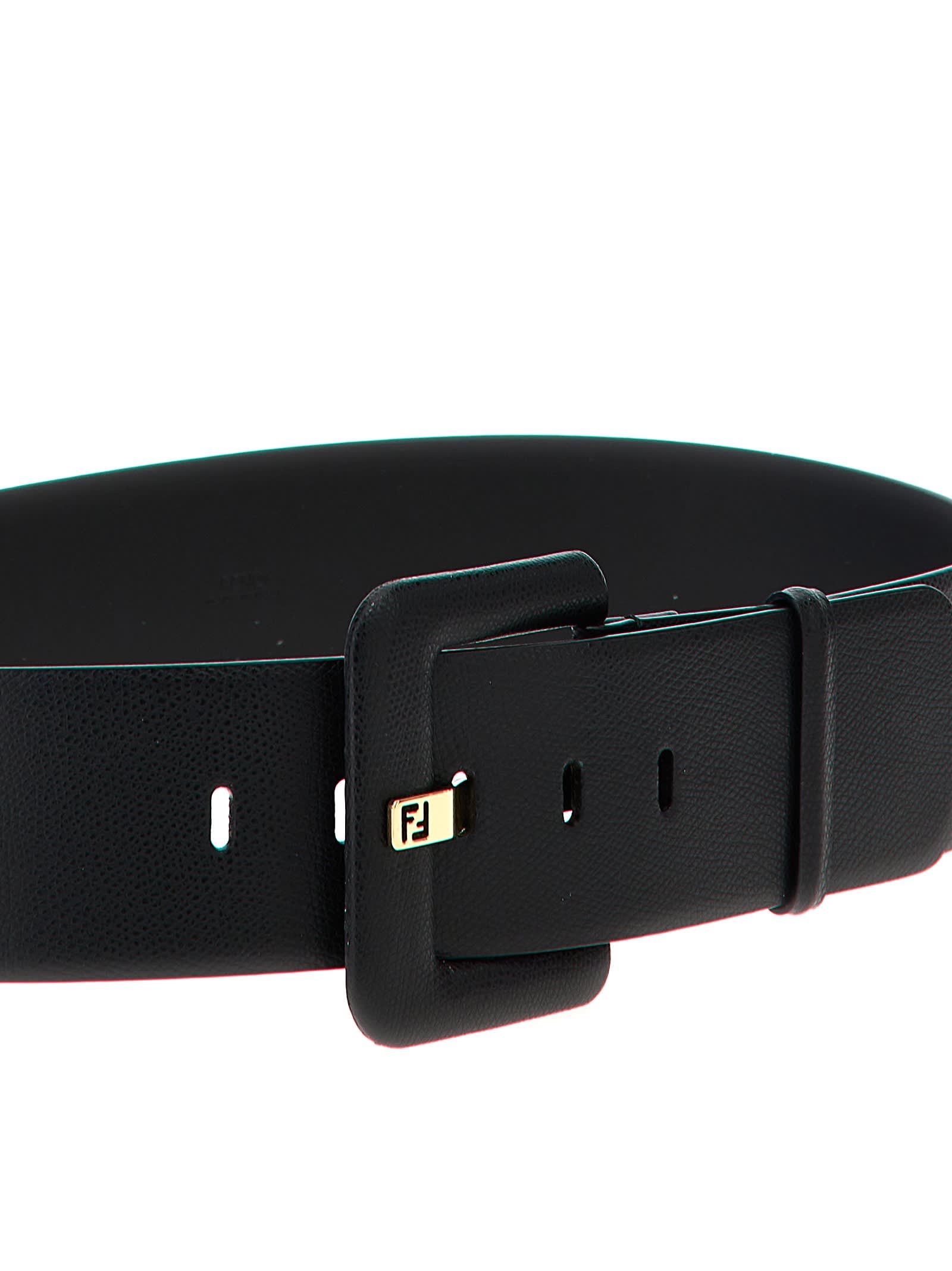 Shop Fendi Fovere  Belt In Black