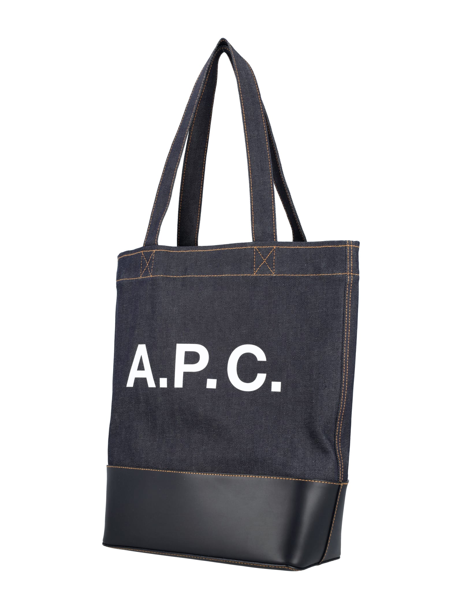 Shop Apc Axel Denim Tote In Navy