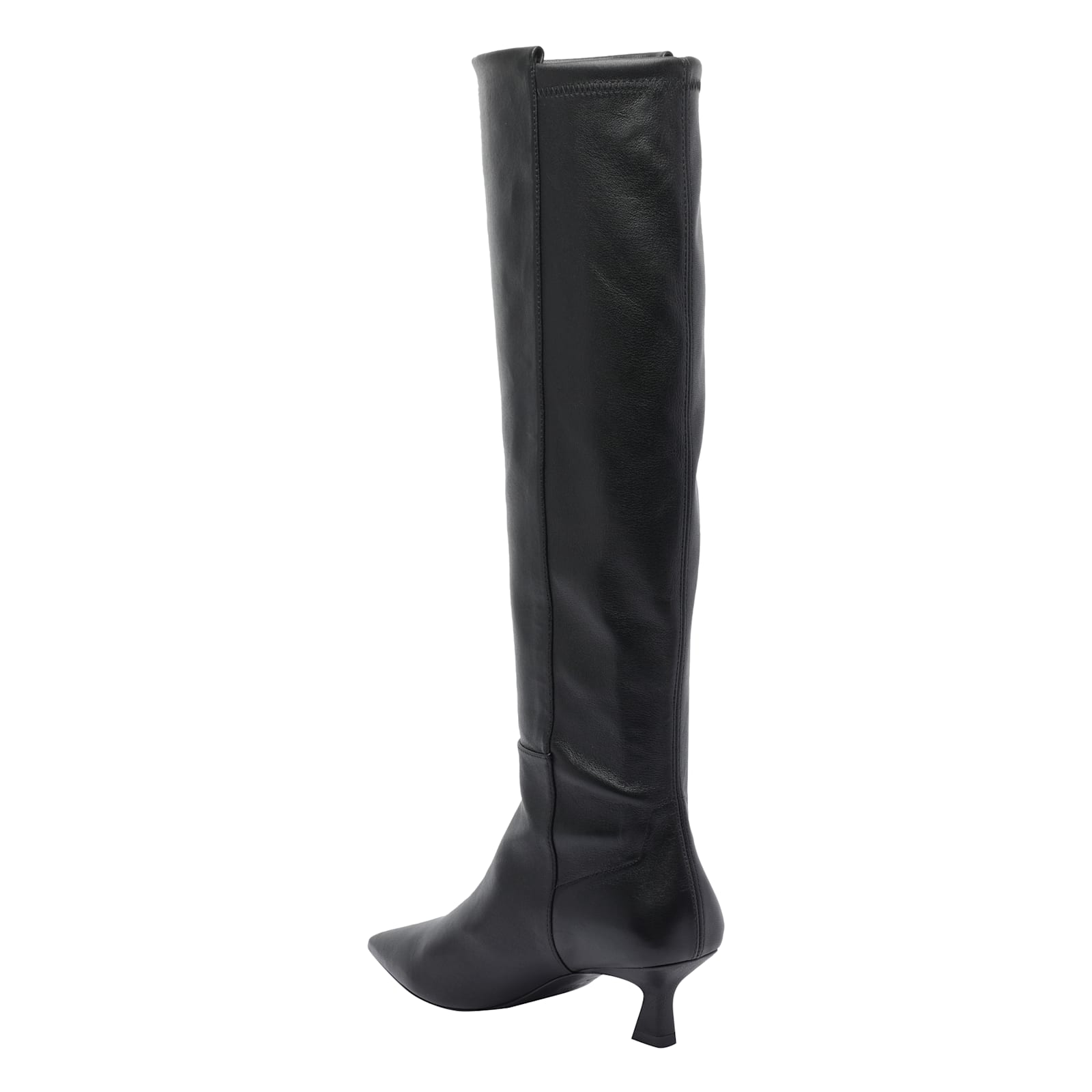Stuart Weitzman 50mm 5050 Vinnie Sculptural-heel Boots In Black