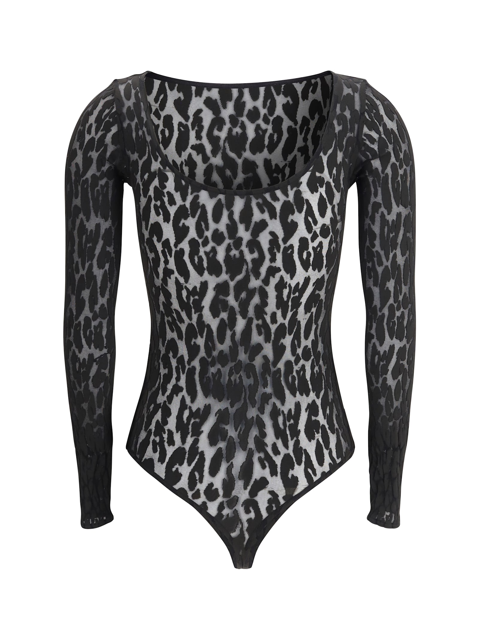 Wolford Leo String Body With Animalier Patterns In Black