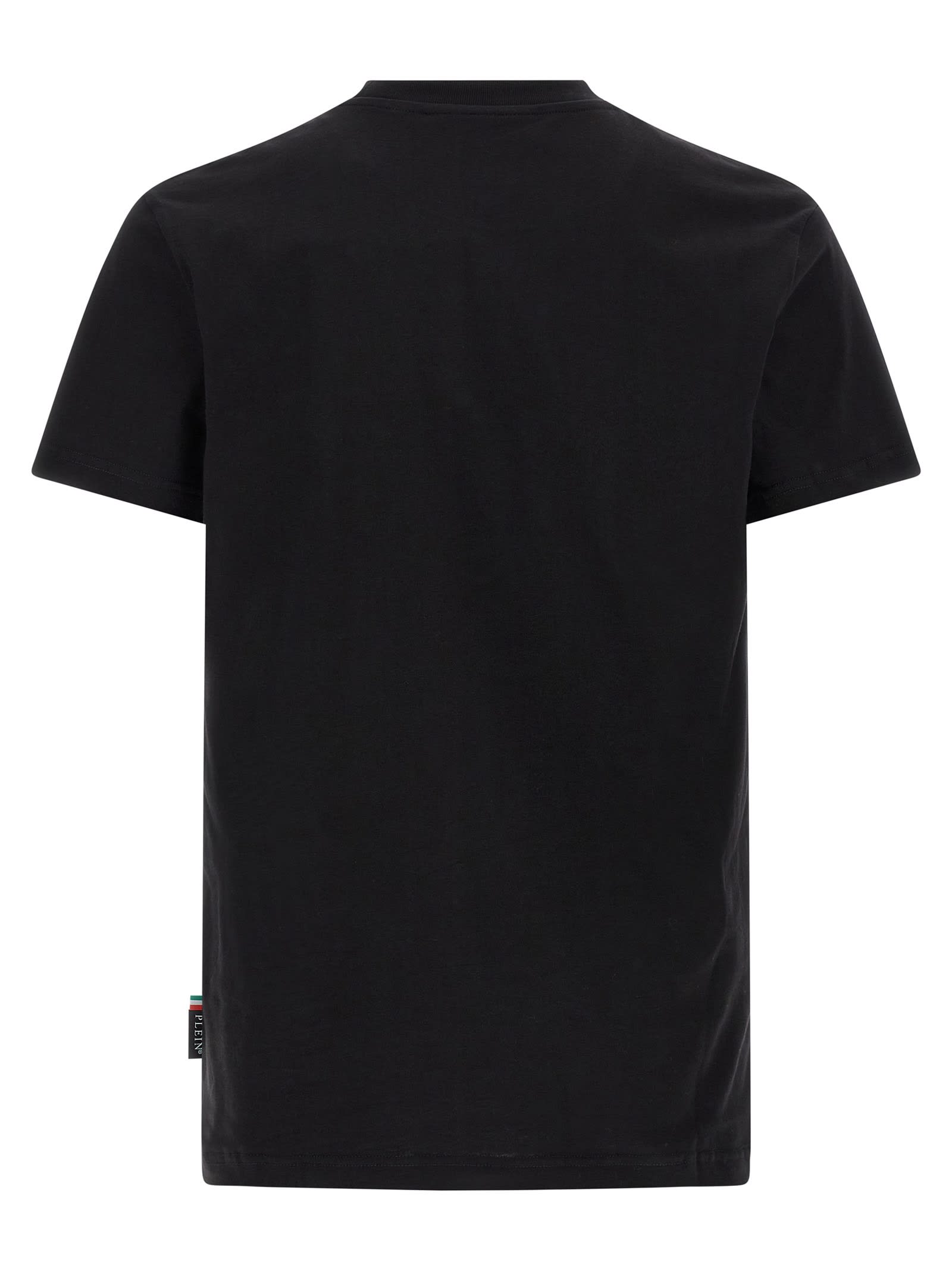 Philipp Plein Crew Neck T-shirt With Print In Black
