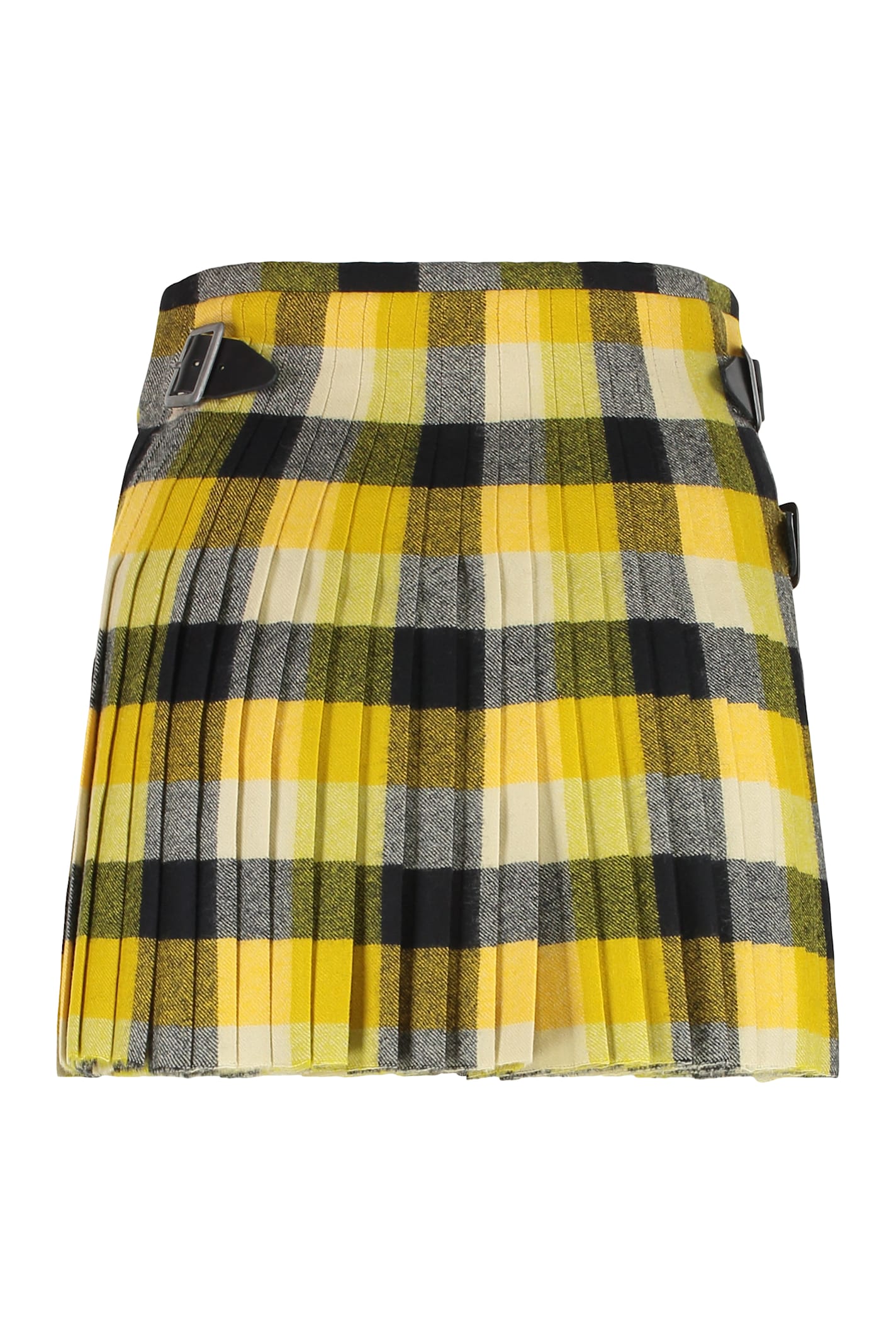 Vivienne Westwood Mini Kilt Check Wool Pixel-check 38 Women In Yellow