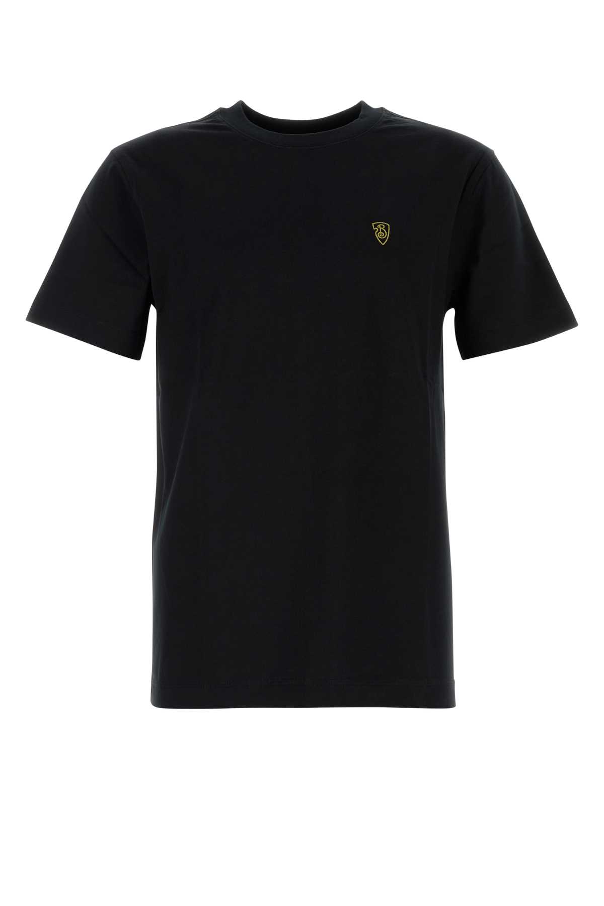 Shop Burberry Black Cotton T-shirt In Coal