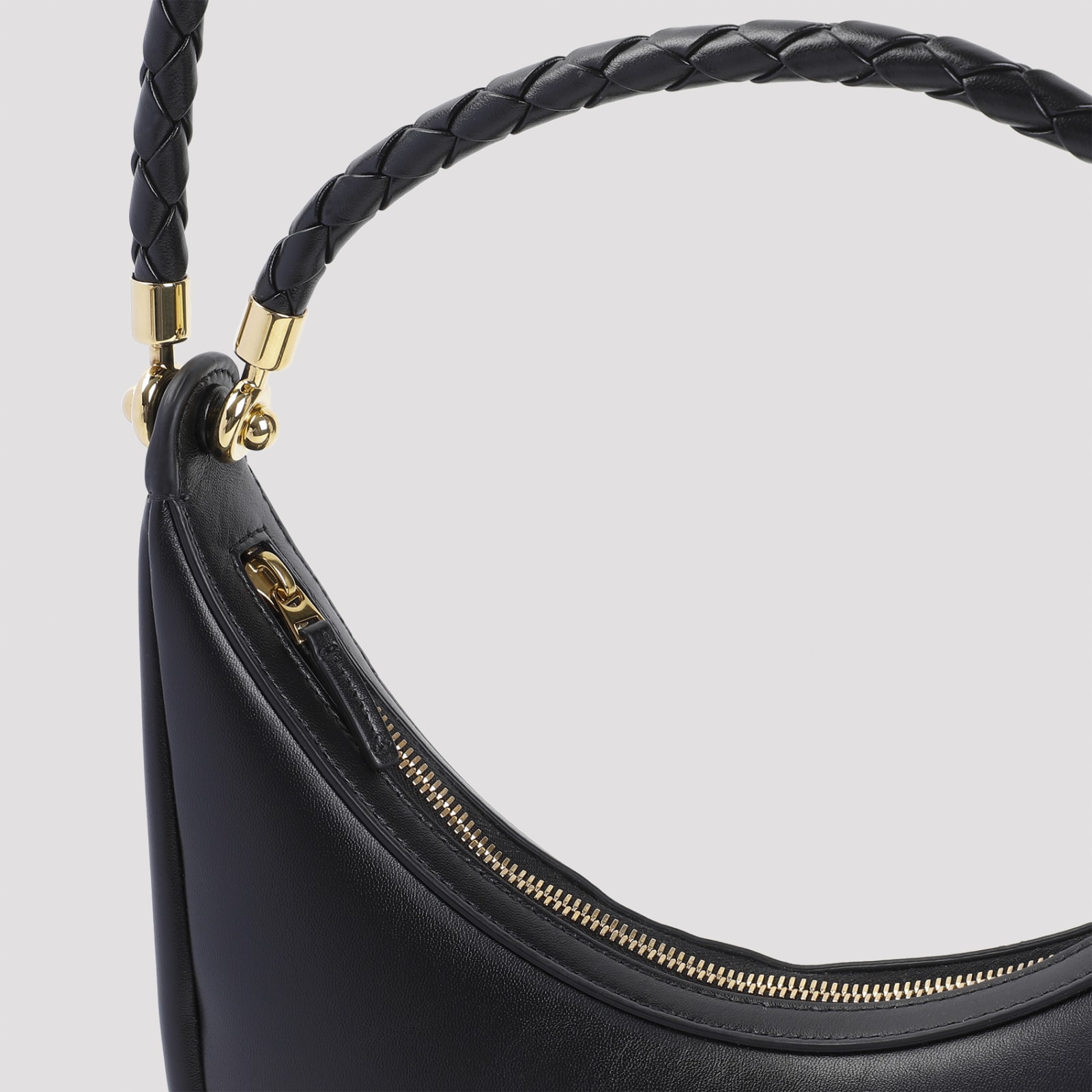 Shop Bottega Veneta Hula Hoop Bag In Black