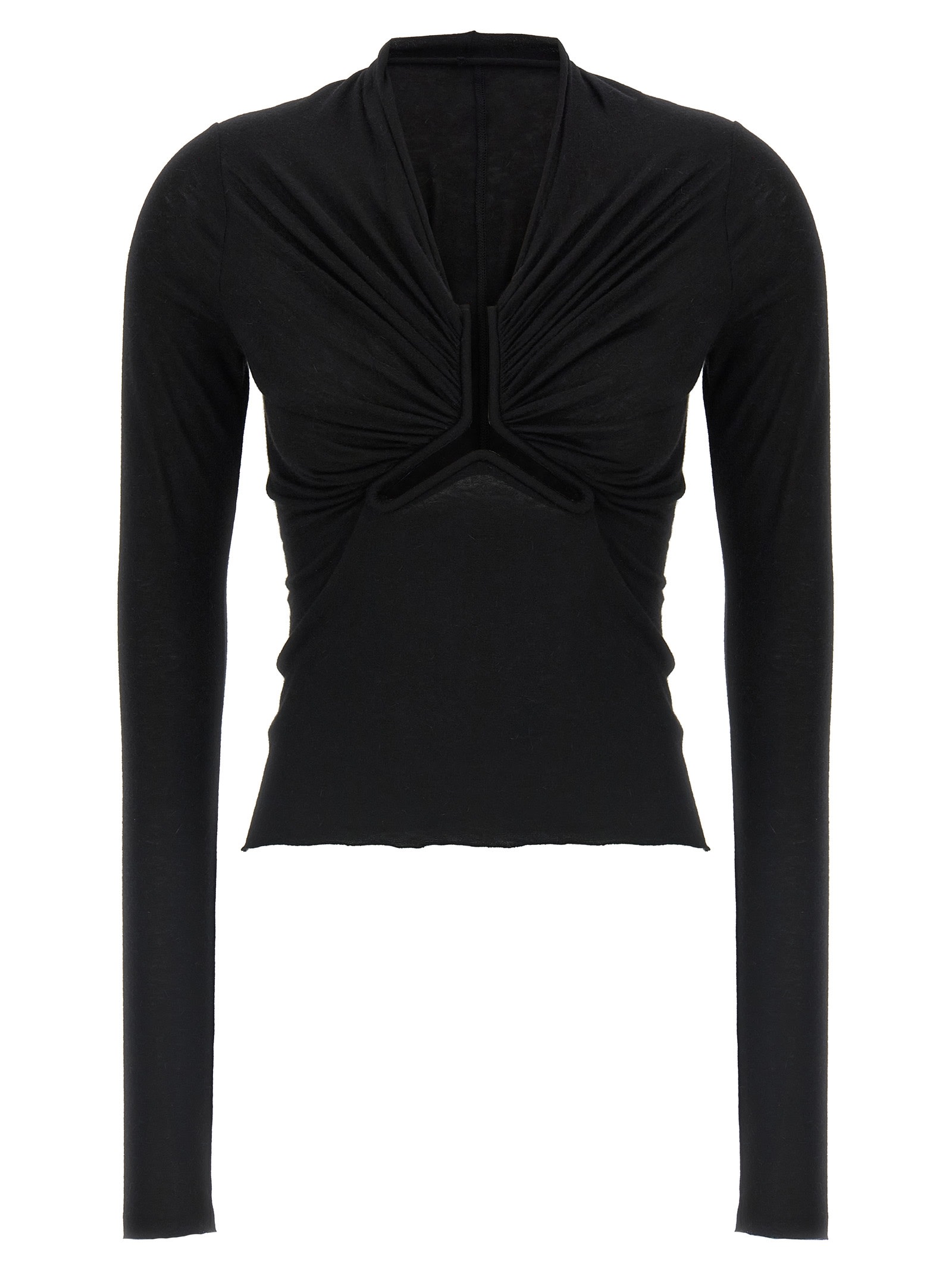 Rick Owens Allanah Ls T Sweater In Black