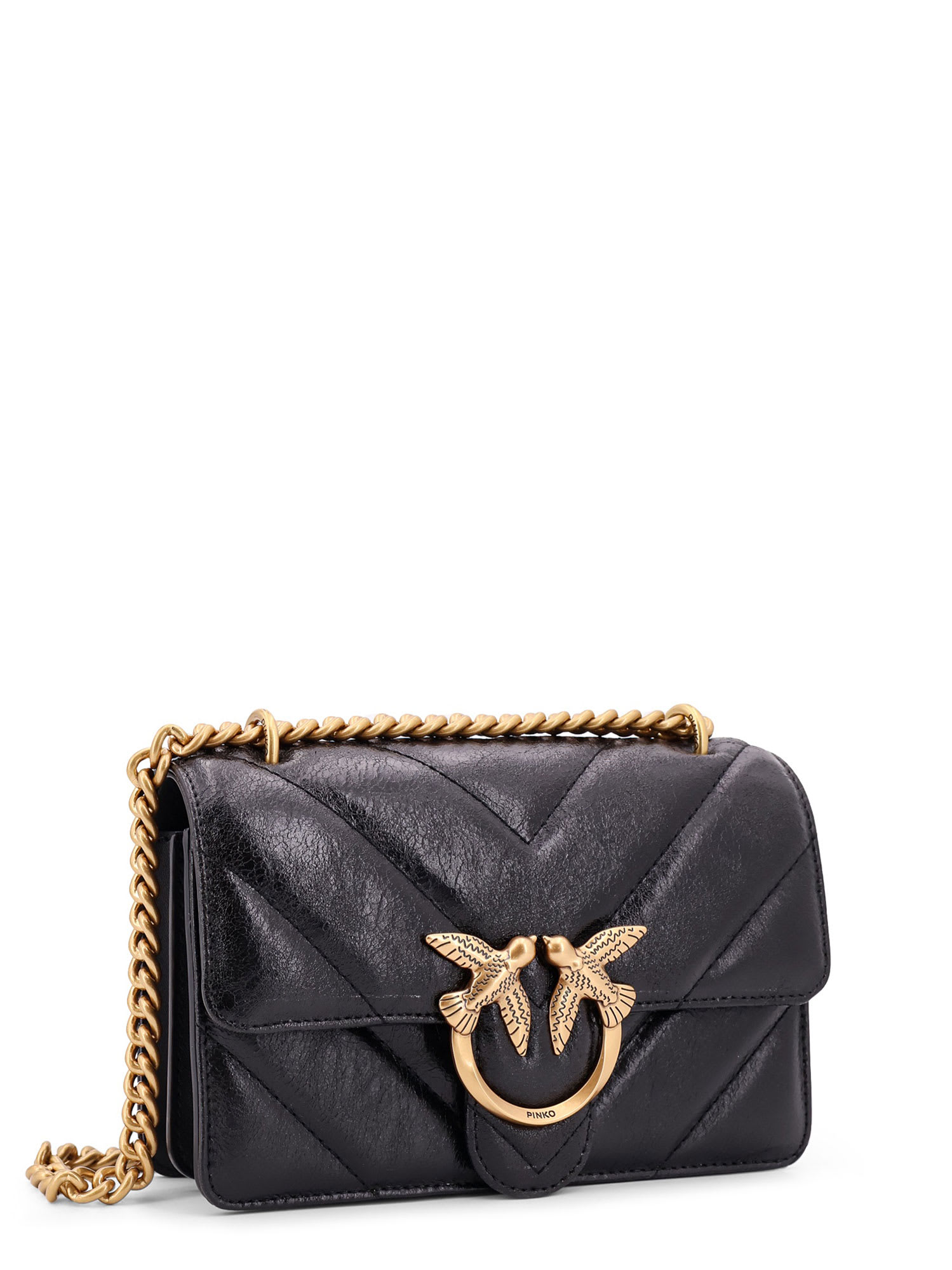 Shop Pinko Shoulder Bag In Black