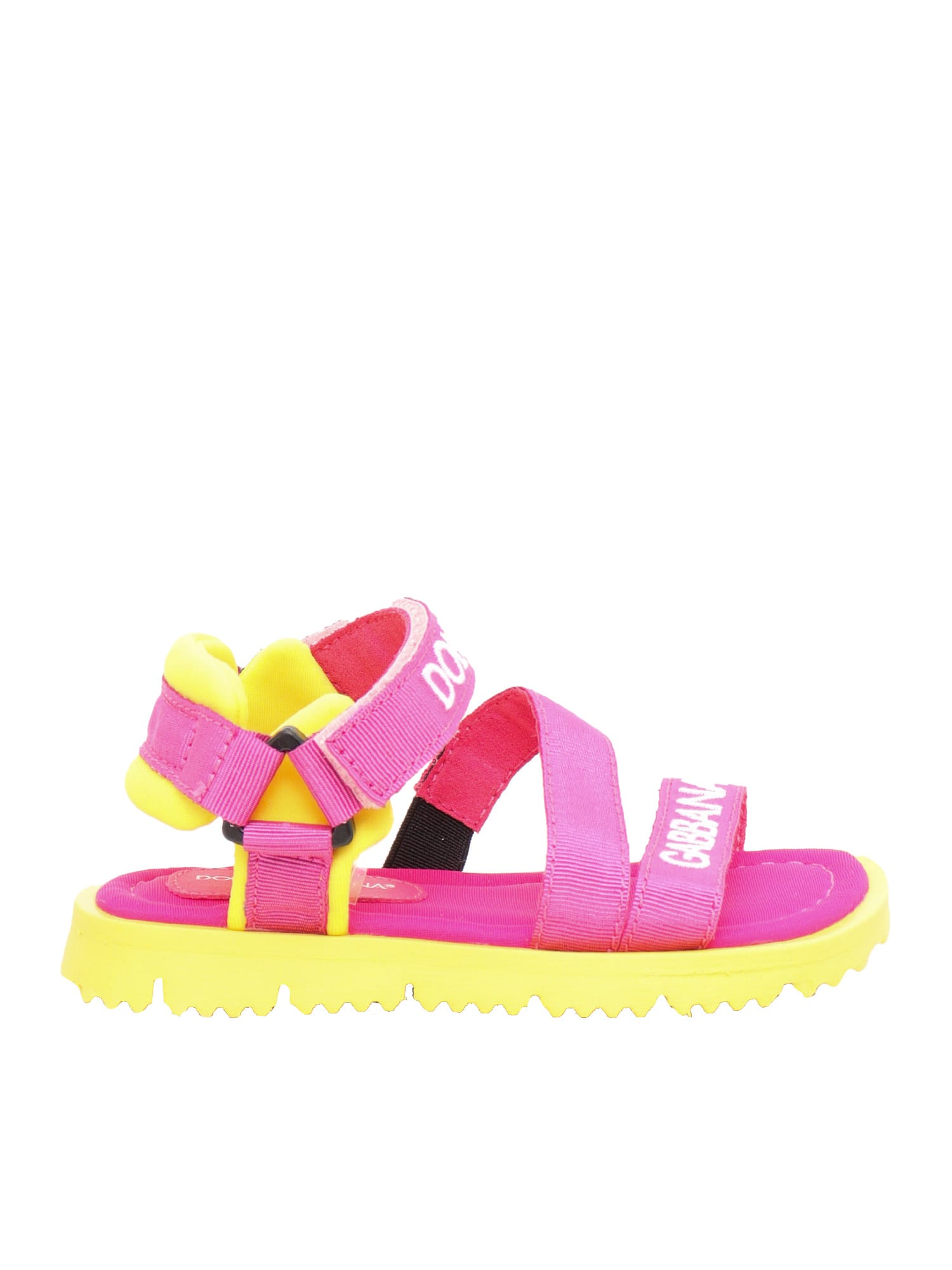 Dolce & Gabbana Pink And Yellow D & g Sandals