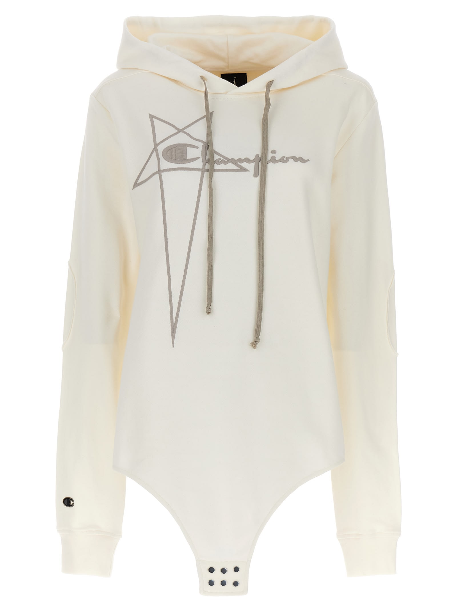 Shop Rick Owens Champion X  Hooded Bodysuit In White