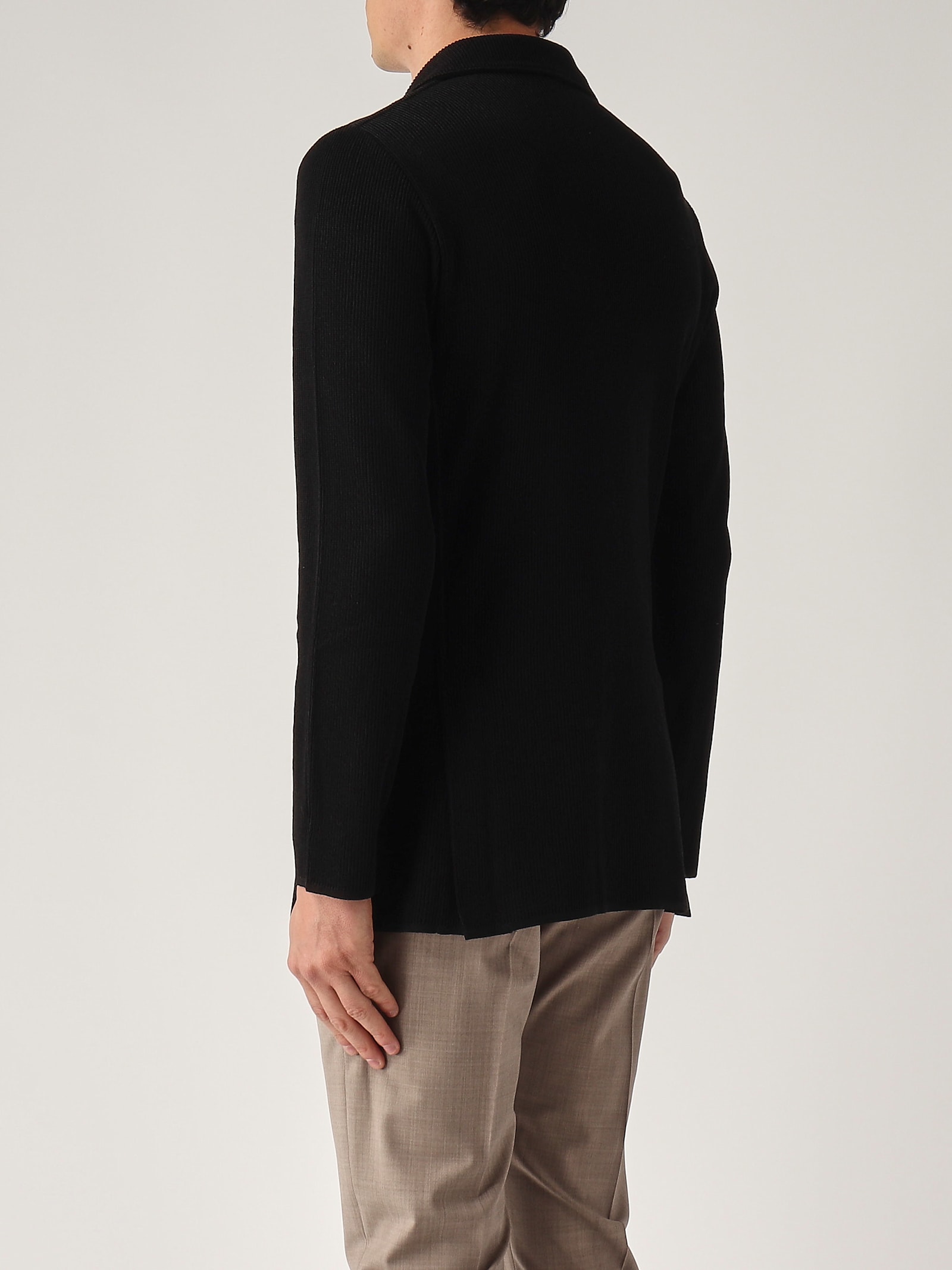 Lardini Giacca Maglia Jacket In Black