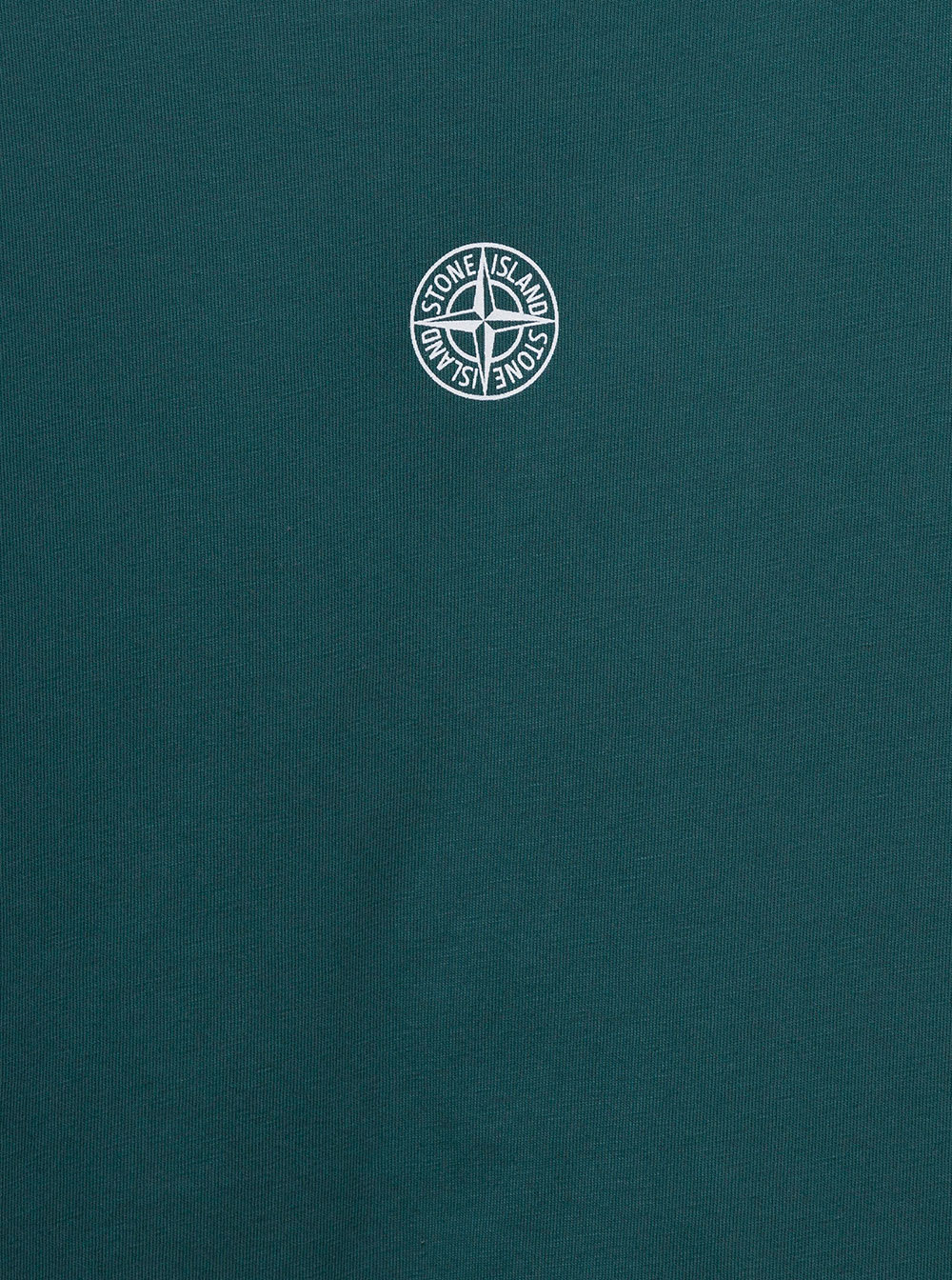 Shop Stone Island Junior Green Short-sleeved T-shirt With Maxi Logo Print In Cotton Boy