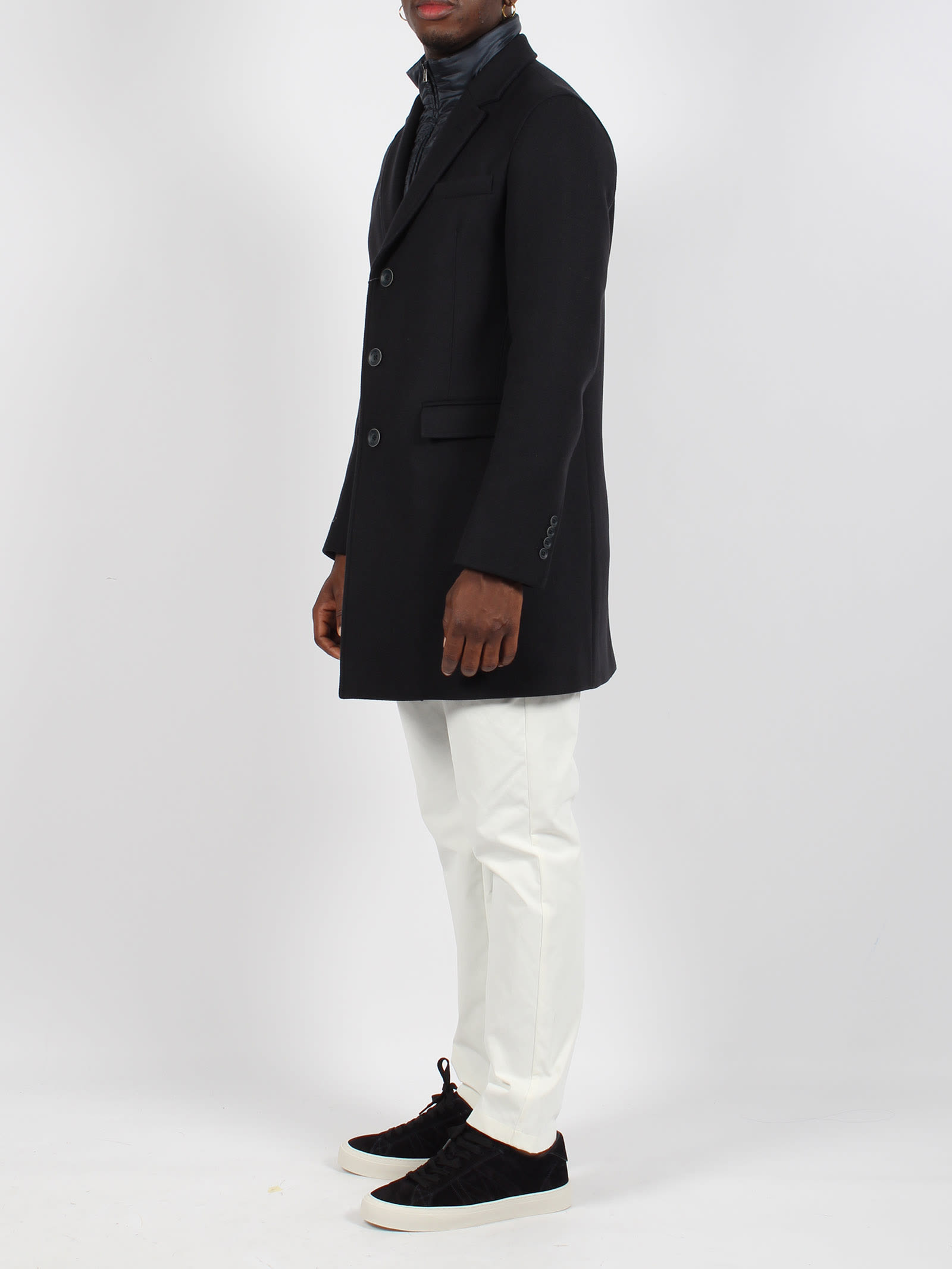 HERNO RECYCLED WOOL COAT 