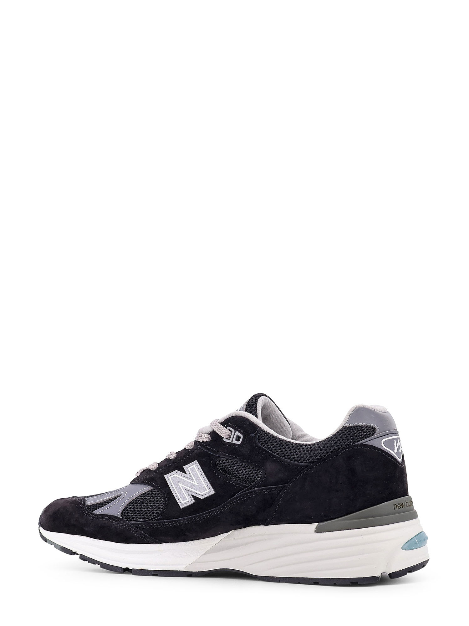 New Balance Black And Grey Suede-mesh Sneakers With Cushioned Sole