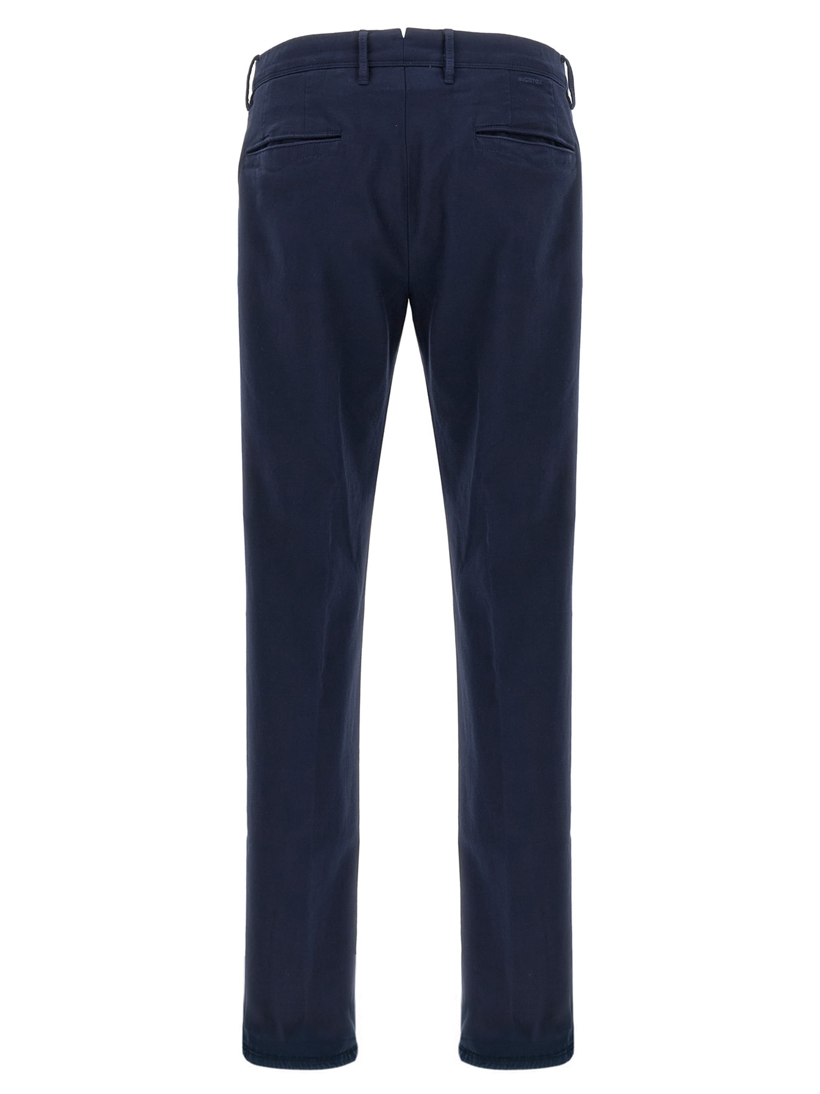 Incotex Straight Leg Trousers With Pockets And Loops In Blue