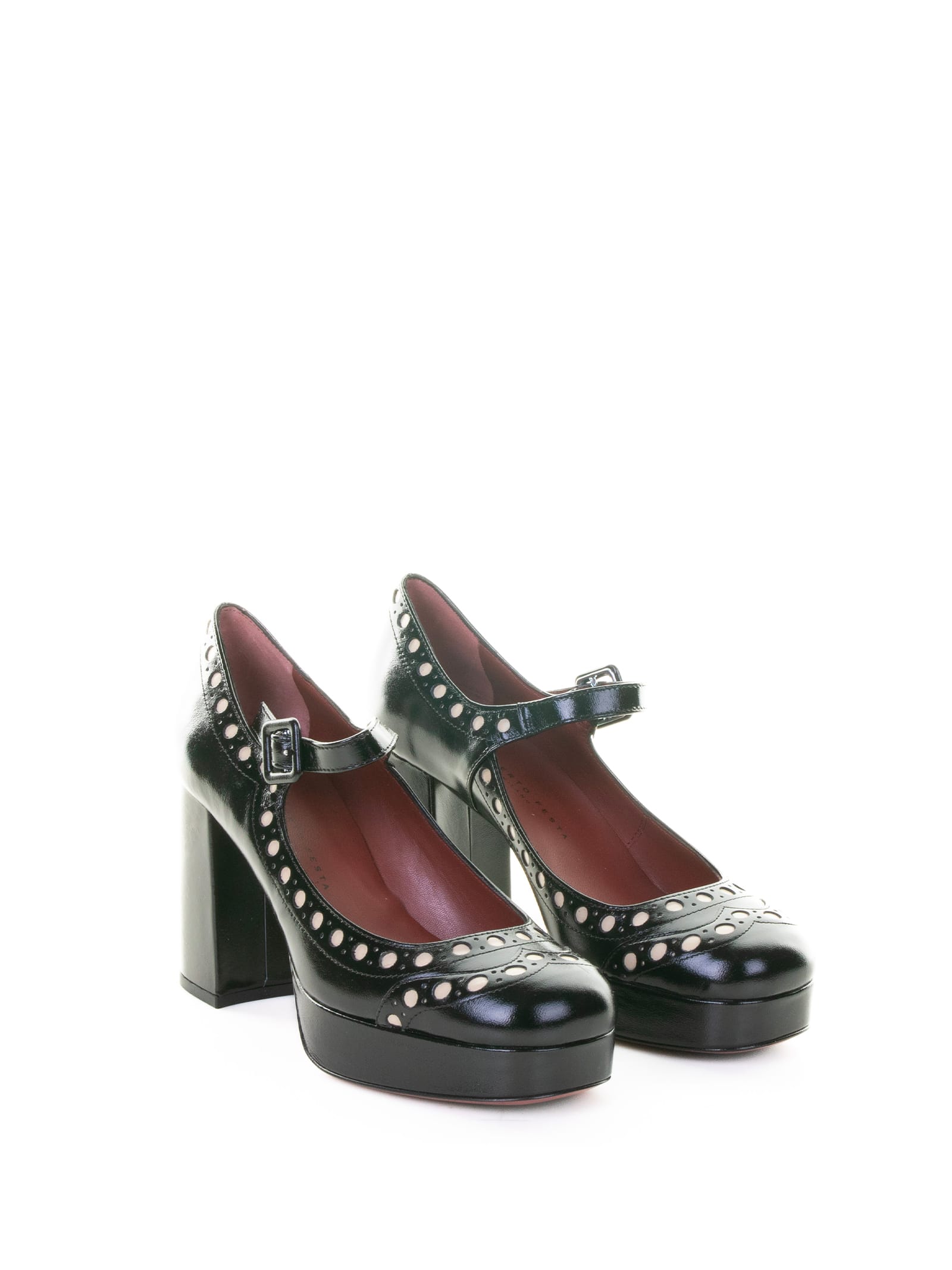 Roberto Festa 80mm Leather Platform Pump In Multi