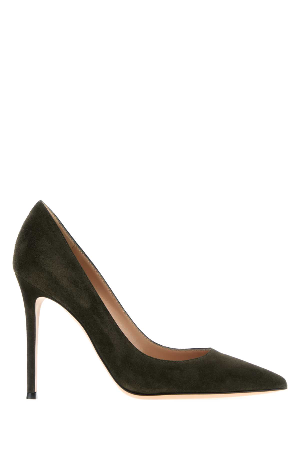 Bottle Green Suede Pumps