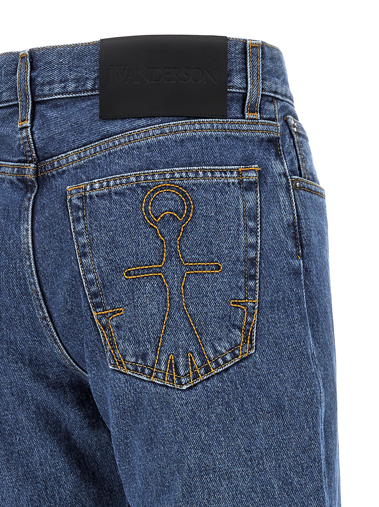 Shop Jw Anderson Anchor Jeans In Blue