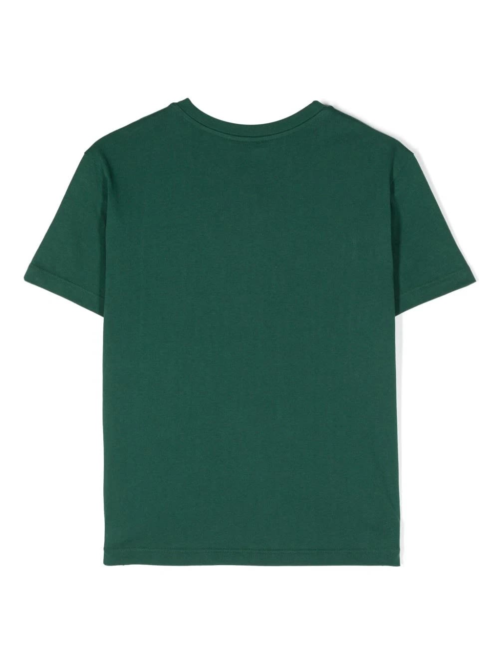 Shop Dolce & Gabbana Green T-shirt With Embroidered Logo