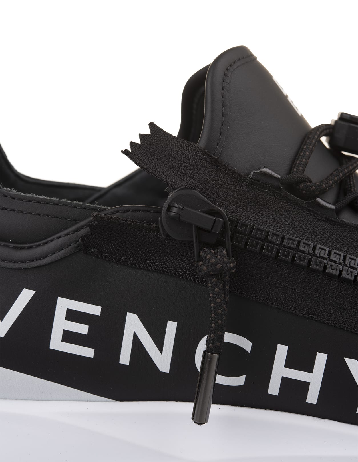 Shop Givenchy Specter Running Sneakers In Black Leather With Zip