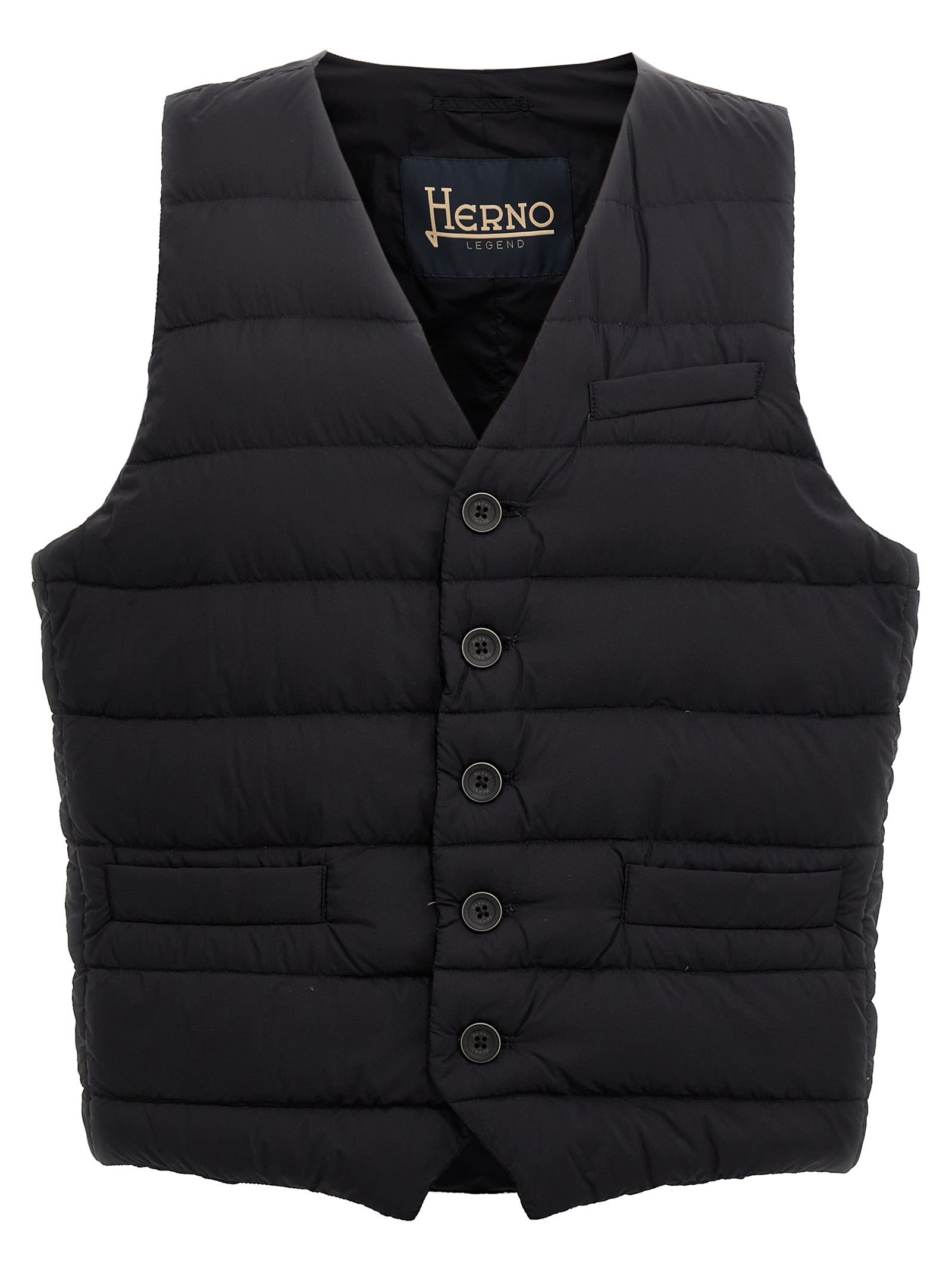 Shop Herno Il Panciotto Vest In Black