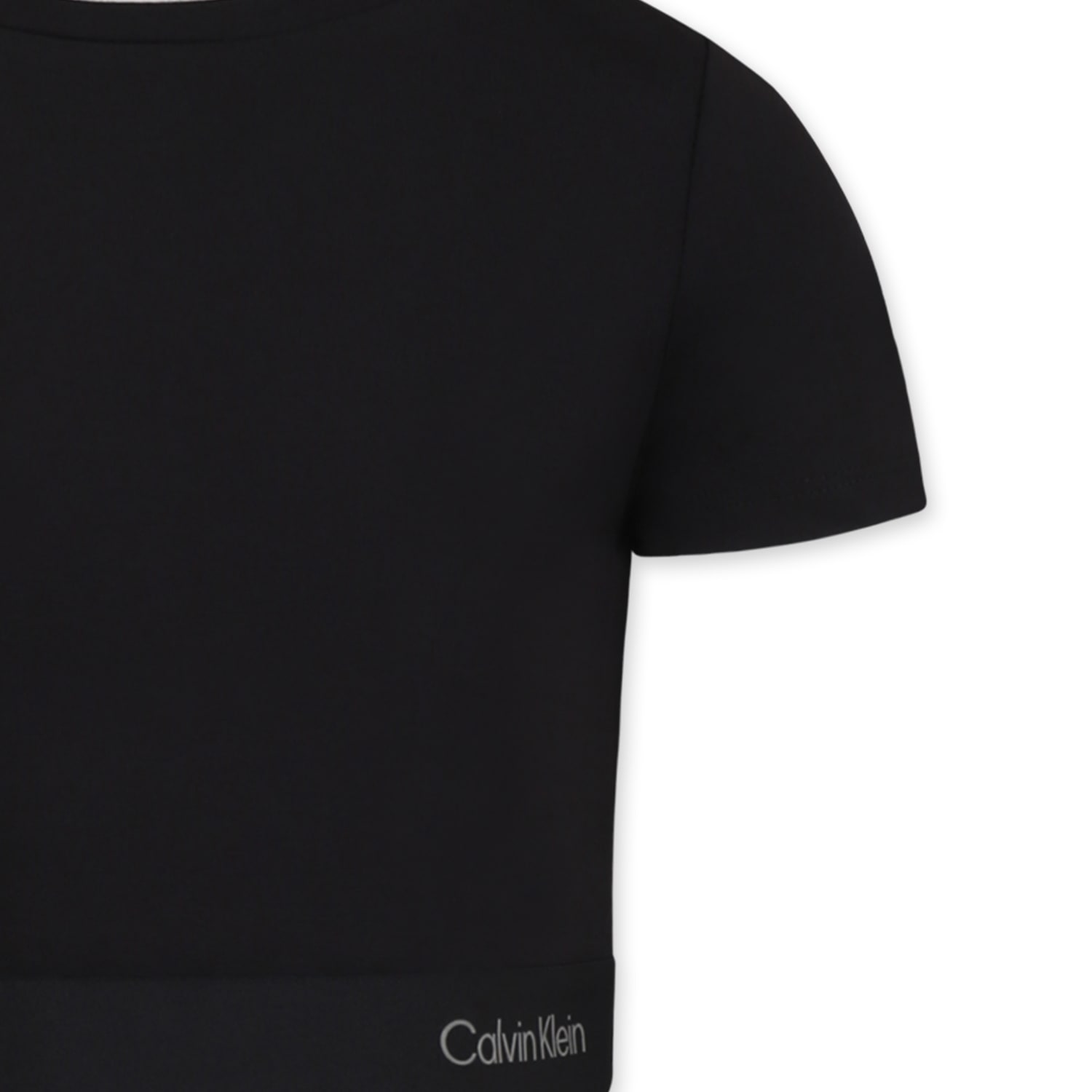 Shop Calvin Klein Black Dress For Girl With Logo