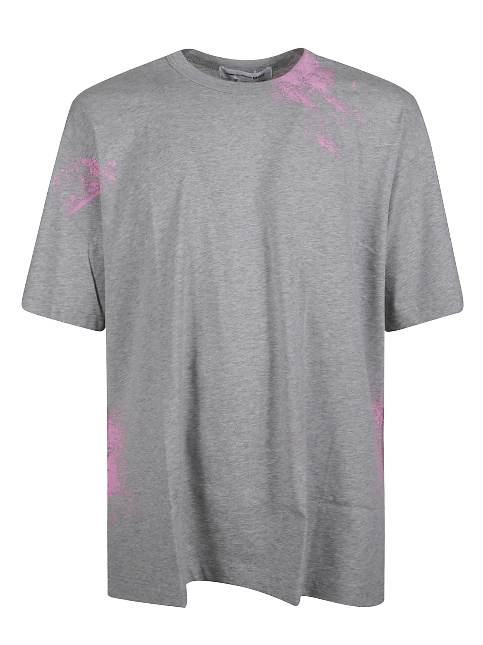 Shop Comme Des Garçons Shirt Paint Detail T-shirt In Grey