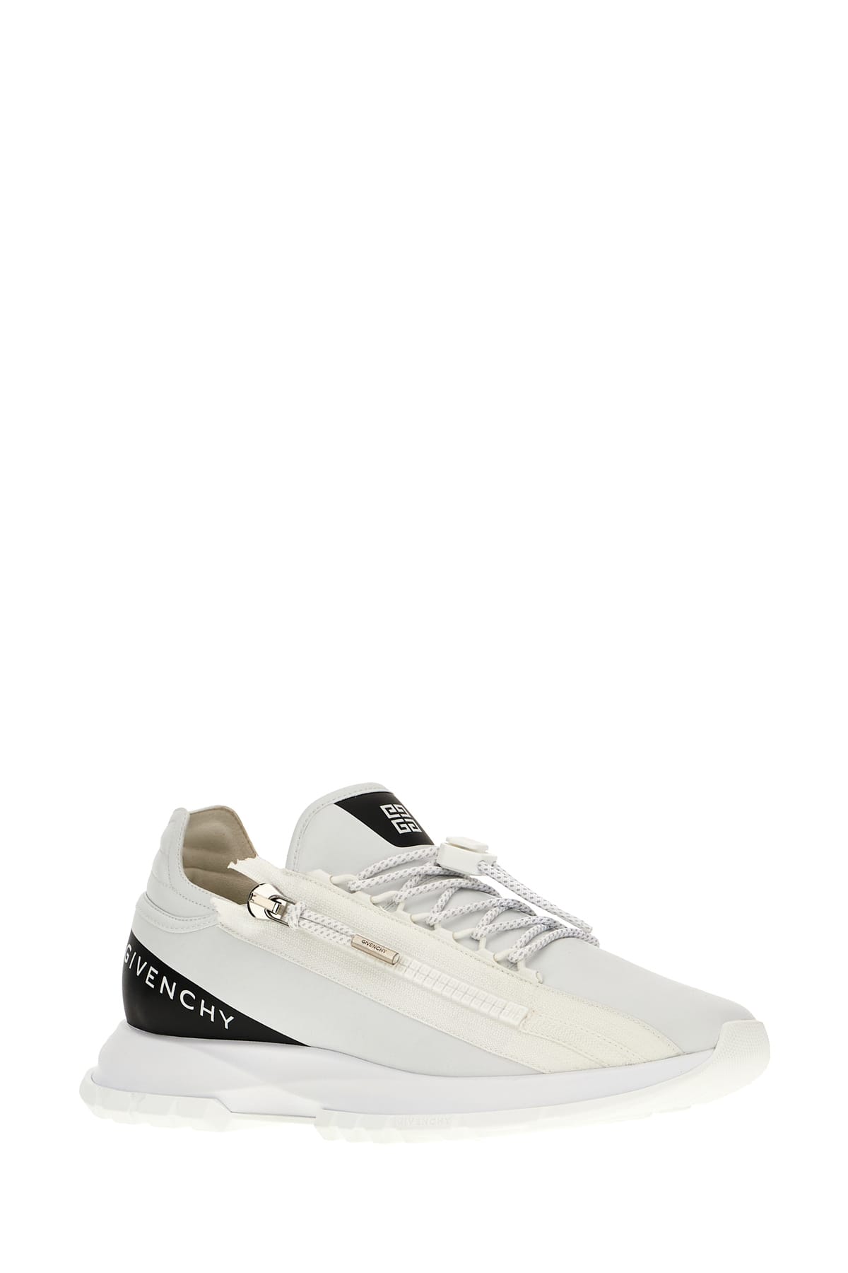 Givenchy Men Spectre Runner Leather Sneakers With 4g Side Zip Detail In Multi