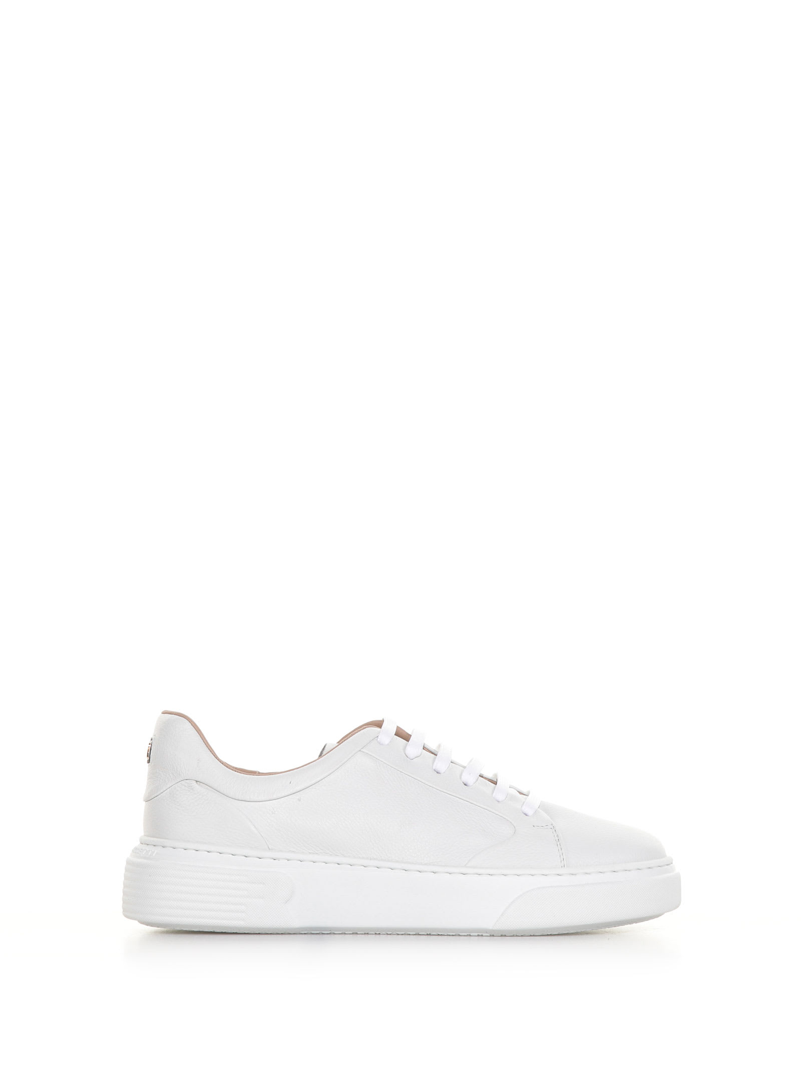 Leather Sneakers In Bianco