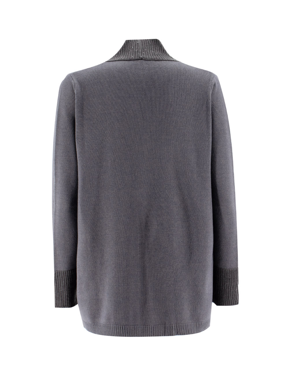 Shop Le Tricot Perugia Cardigan In D.grey/grey