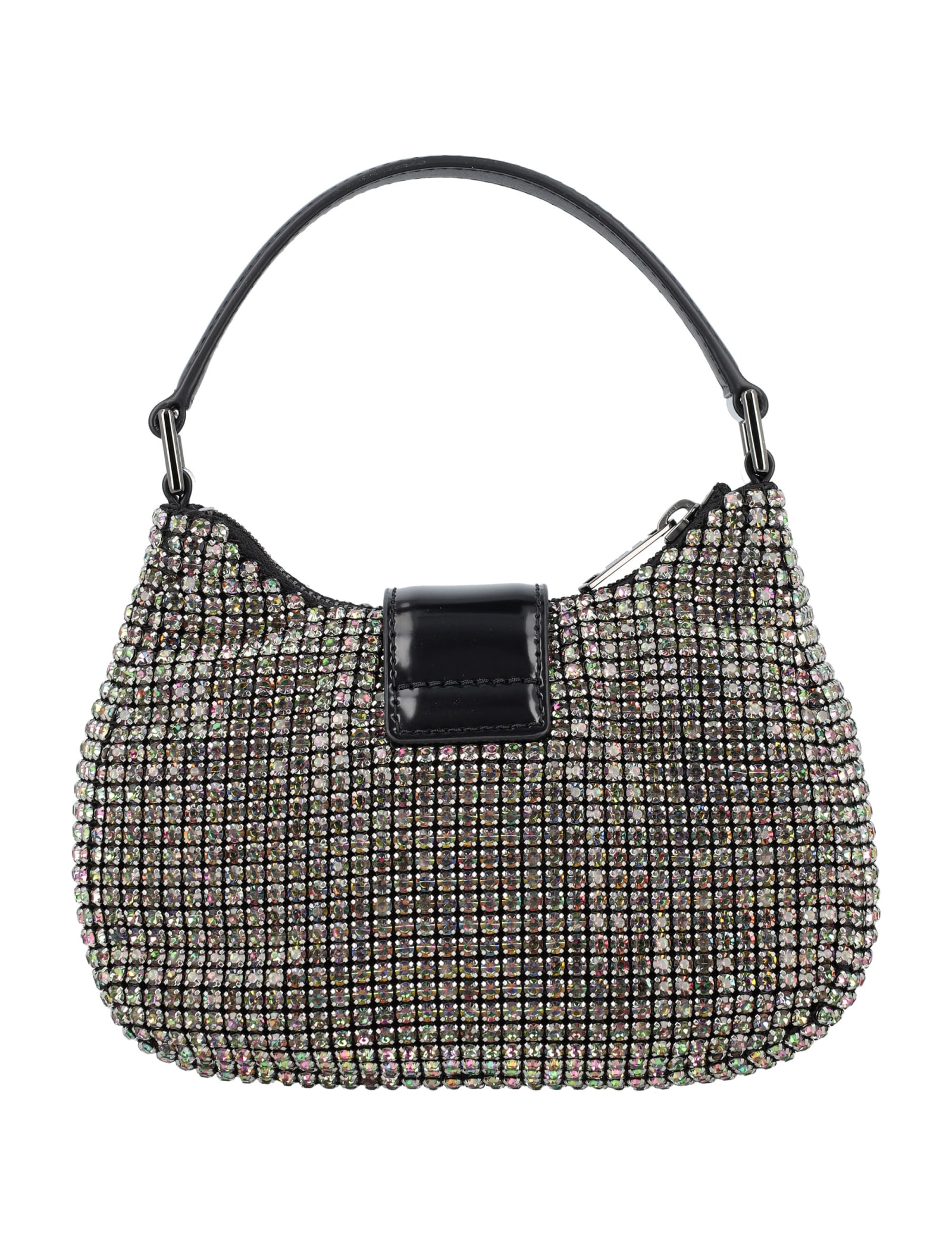 Shop Self-portrait Multi Rhinestone Crescent Micro Bag